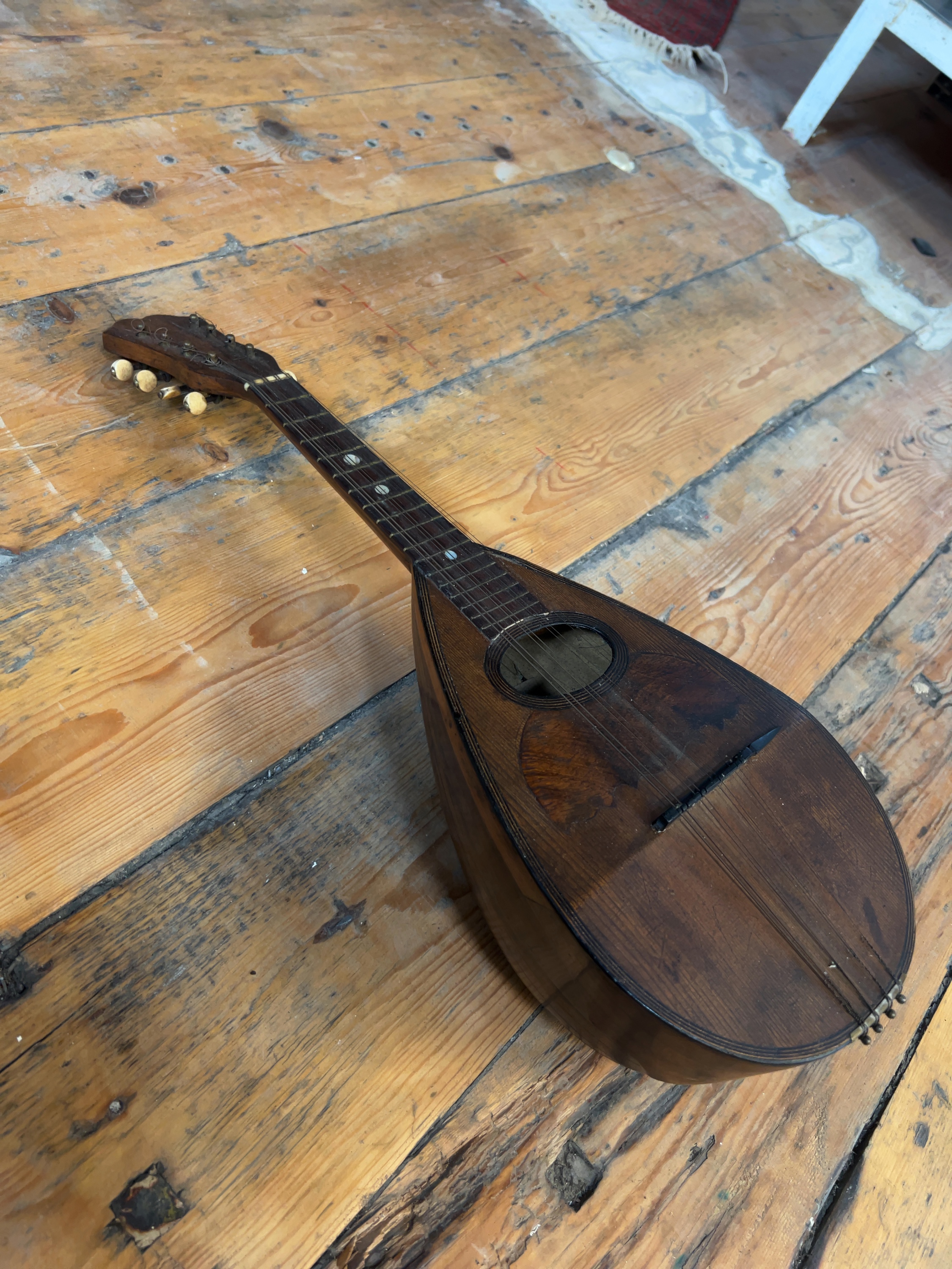 Stridente Antique Italian Neapolitan Bowl-Back Mandolin