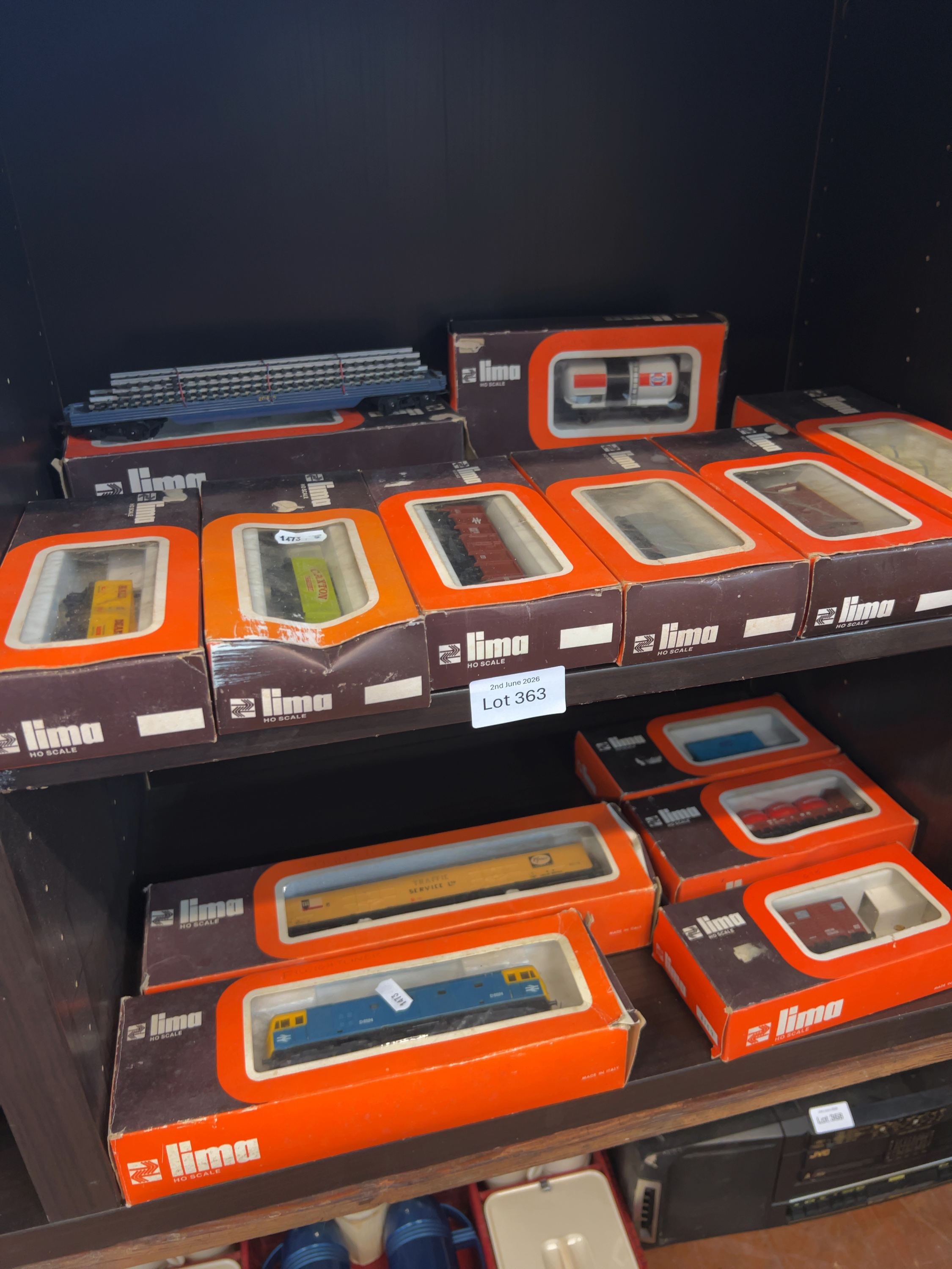 A Collection of Vintage Lima HO Scale Model Railway Locomotives and Rolling Stock