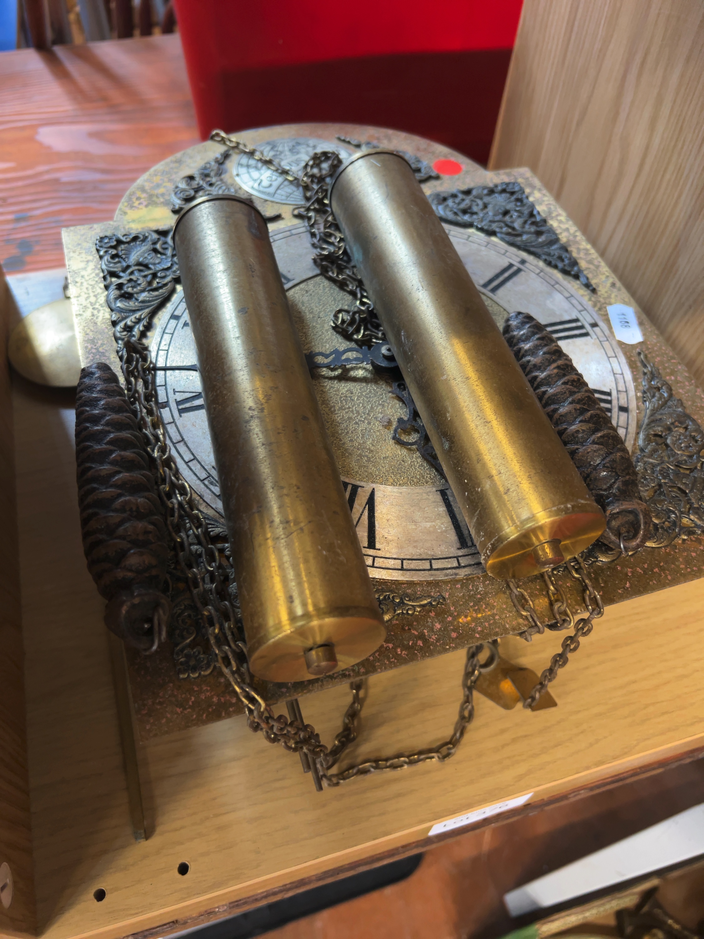 A Dutch Zaanse Style Weight Driven Wall Clock Movement and Dial