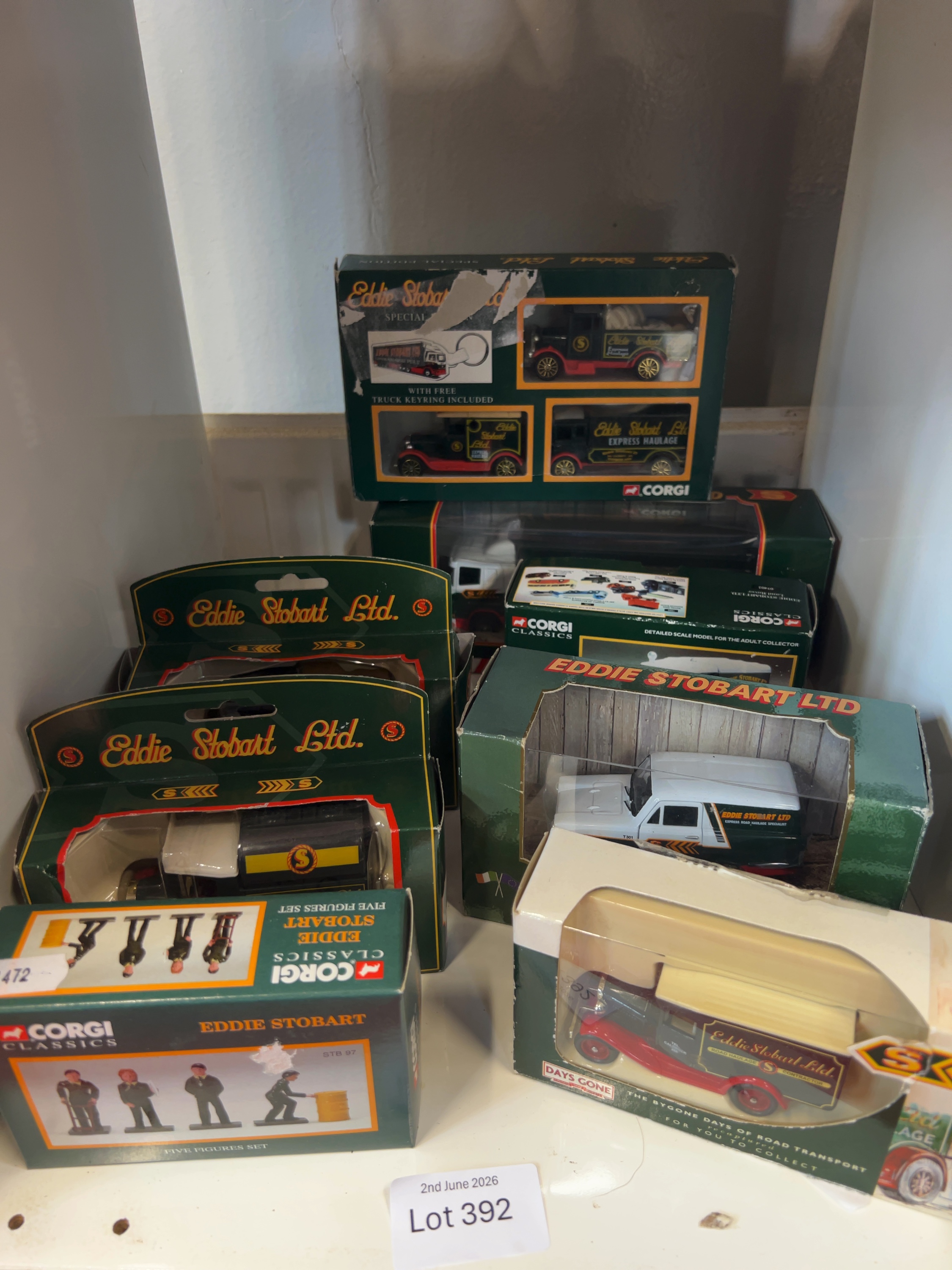 A Collection of Corgi and Lledo Eddie Stobart Model Vehicles and Accessories