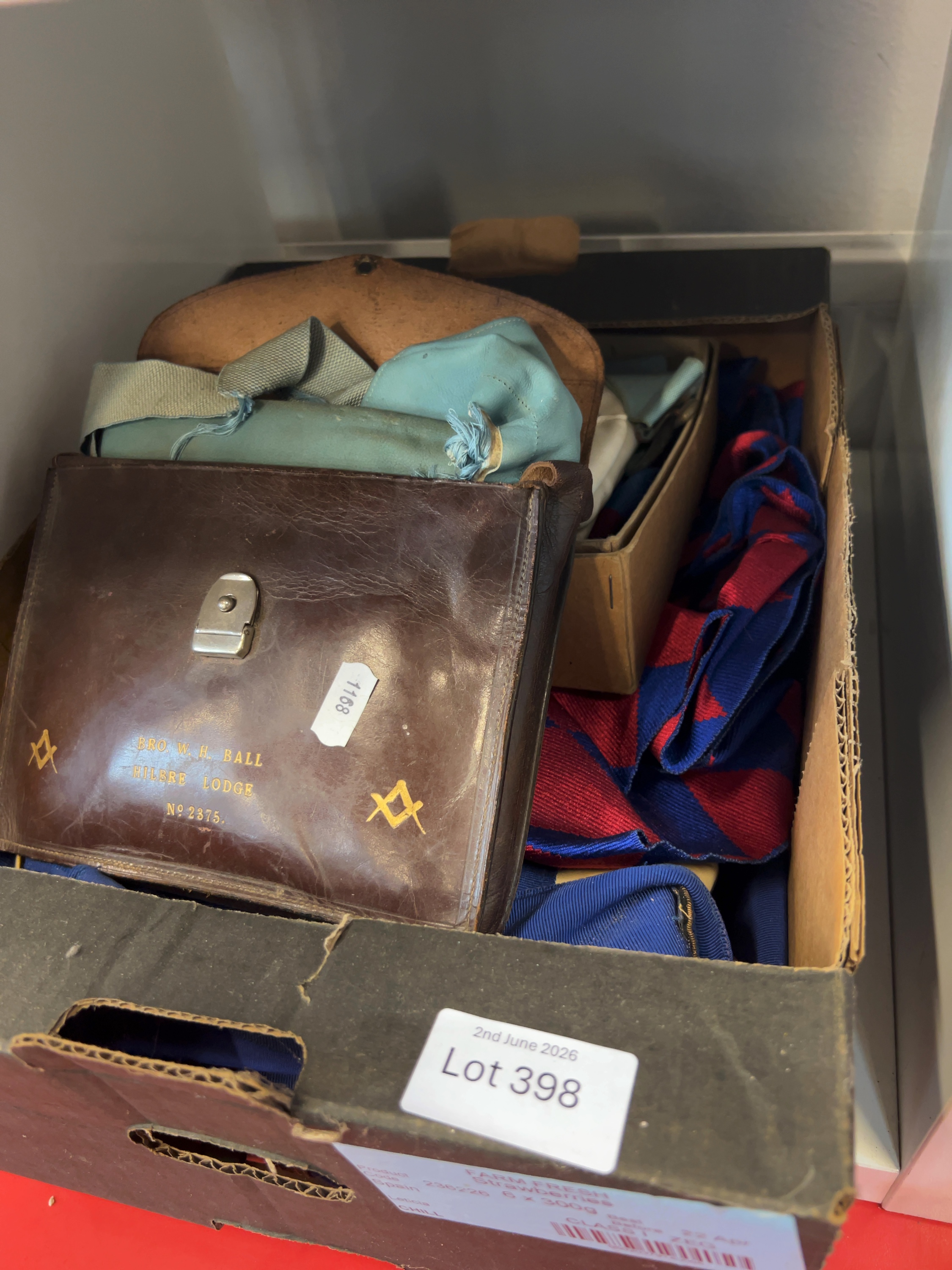 A Collection of Masonic Regalia and Personal Items for Hilbre Lodge No. 2375