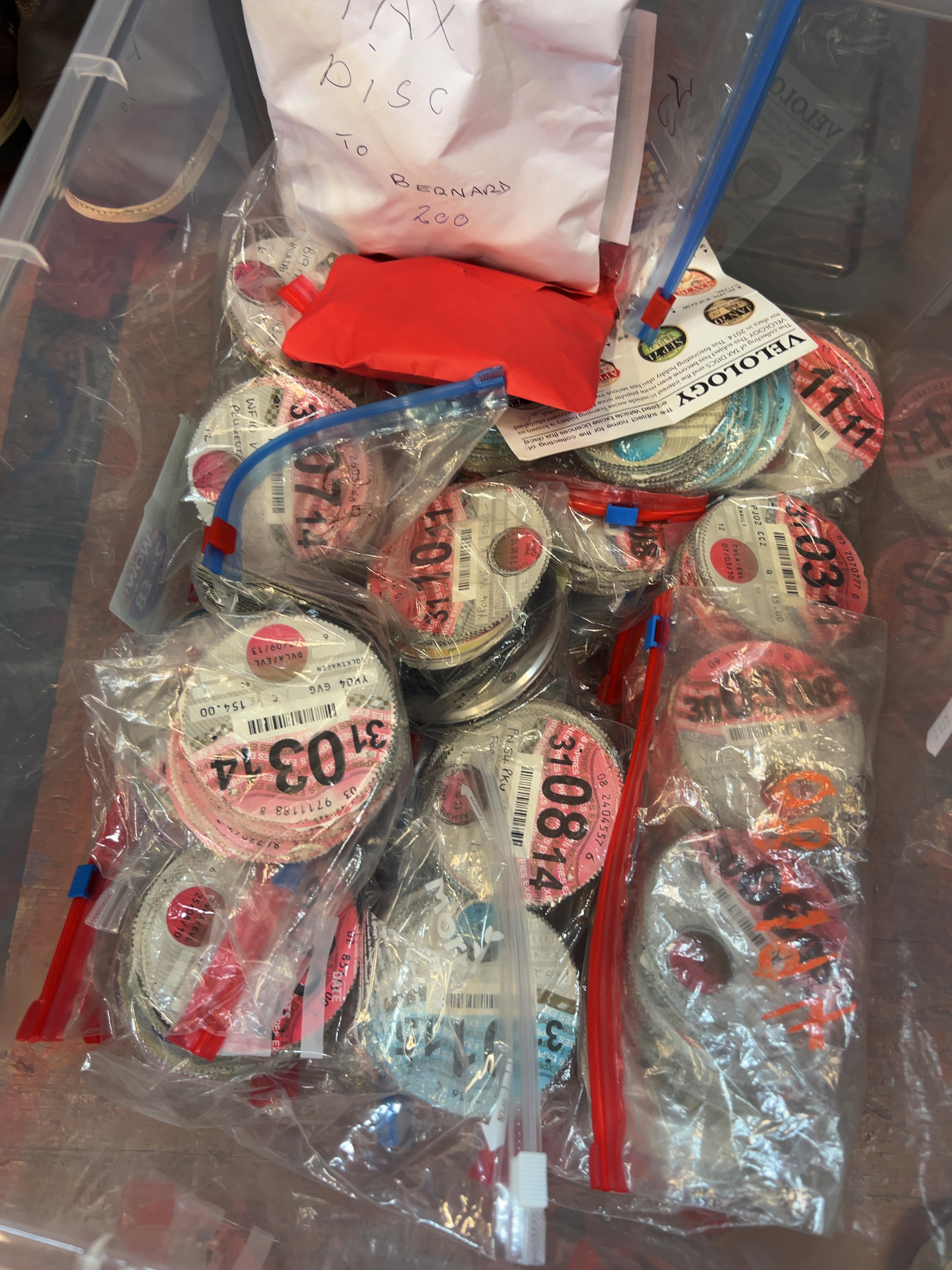 A Large Collection of United Kingdom Vehicle Excise Duty Tax Discs Circa 2011-2014