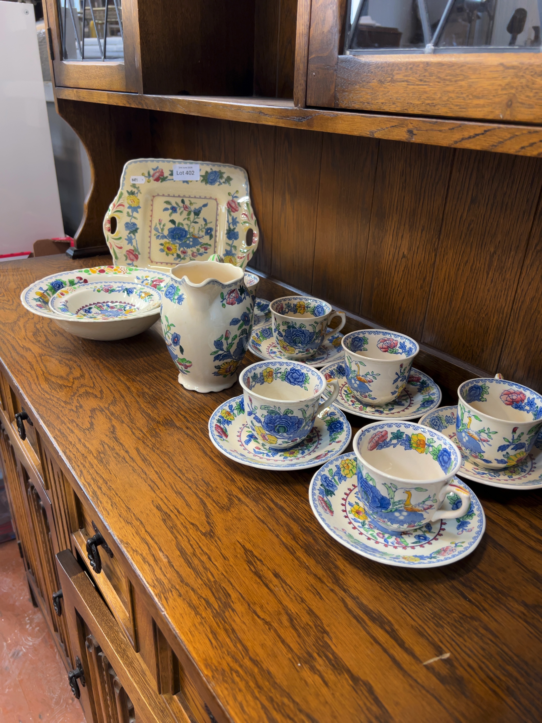 A Sixteen-Piece Collection of Mason's Patent Ironstone China in the Regency Pattern