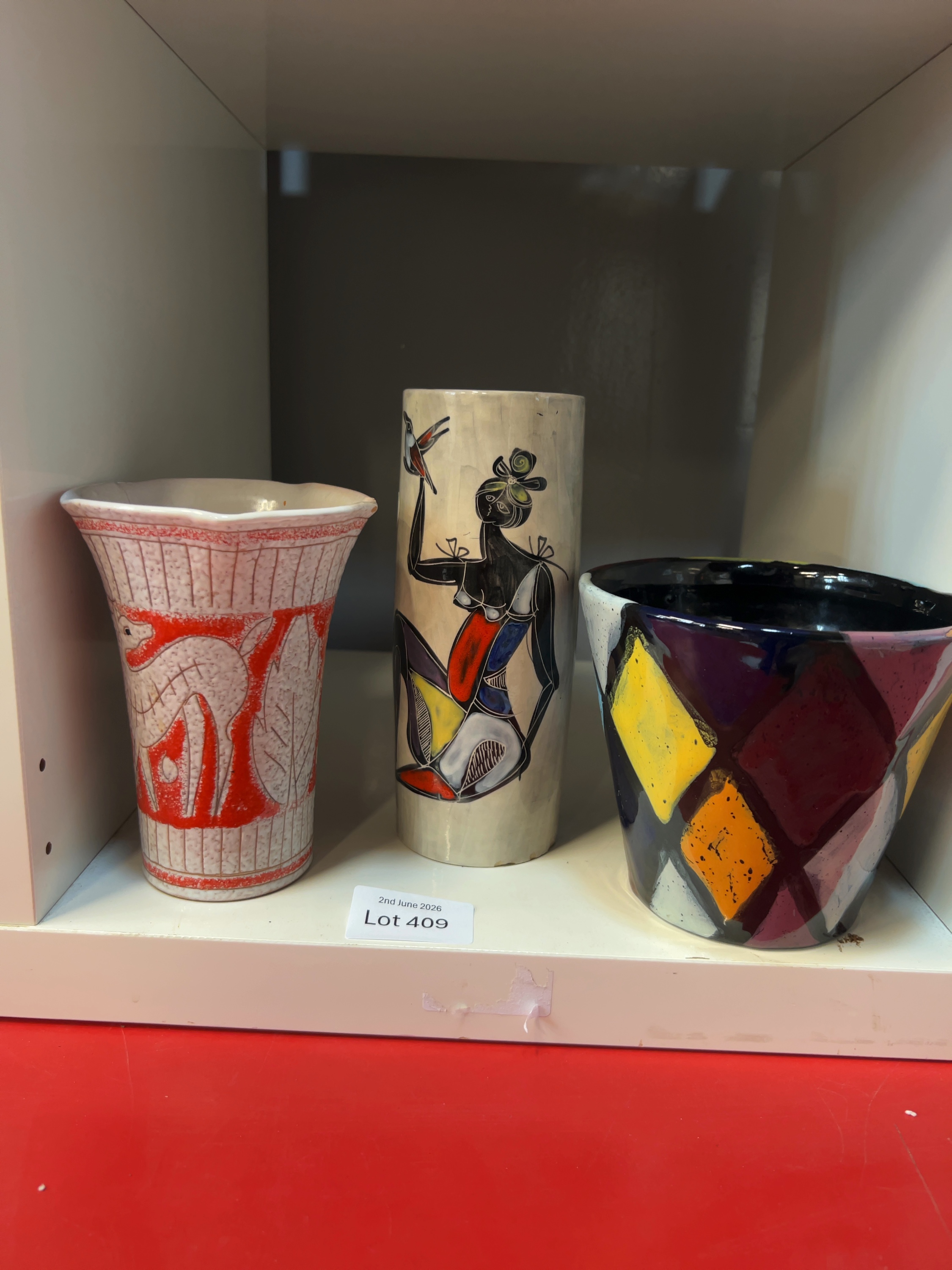A Trio of Mid-Century Italian Earthenware Ceramics