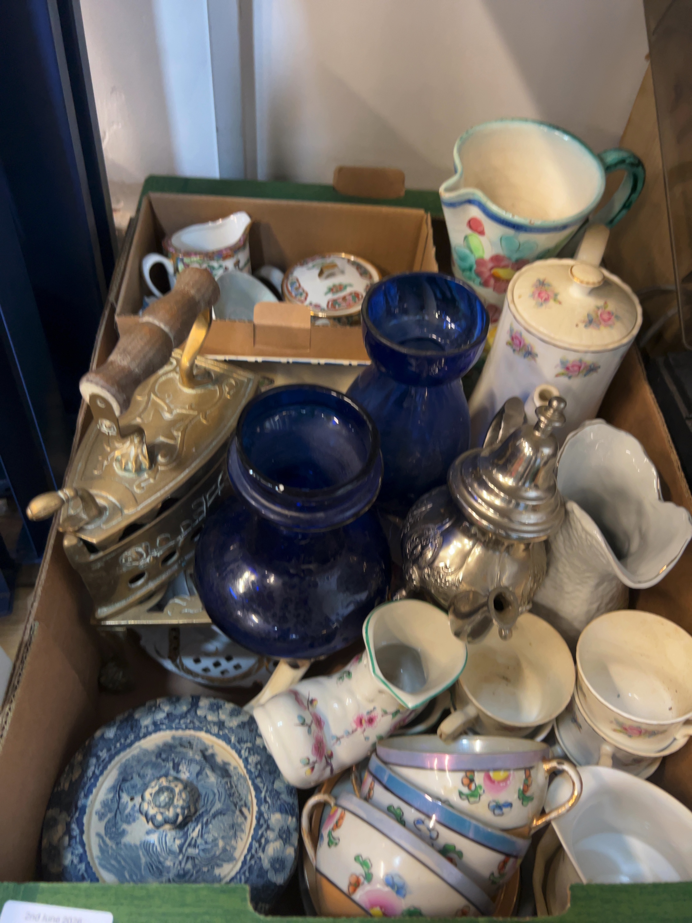 A Collection of Antique and Vintage Decorative Ceramics, Metalware, and Glass