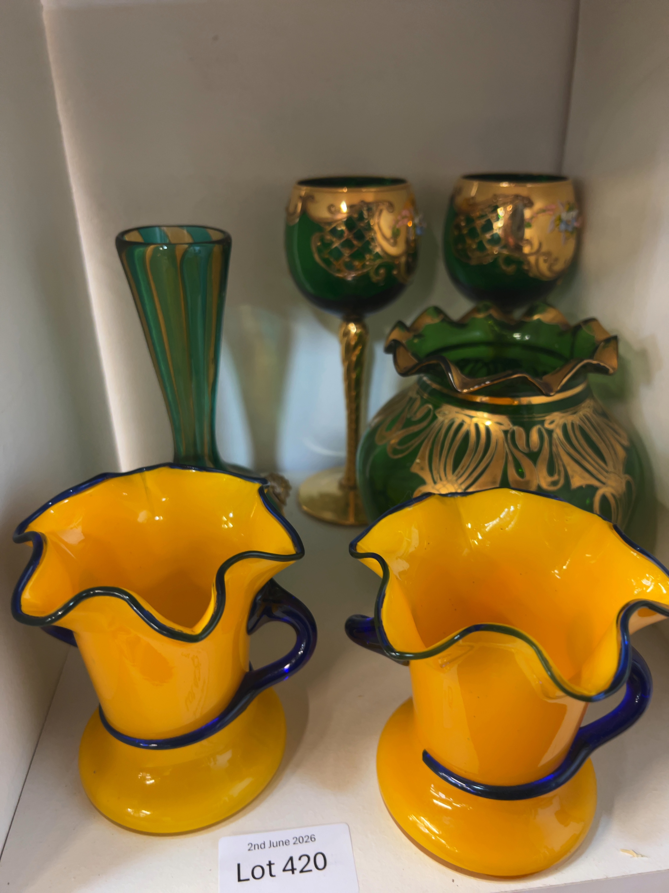A Collection of Murano and Venetian Style Decorative Glasswares