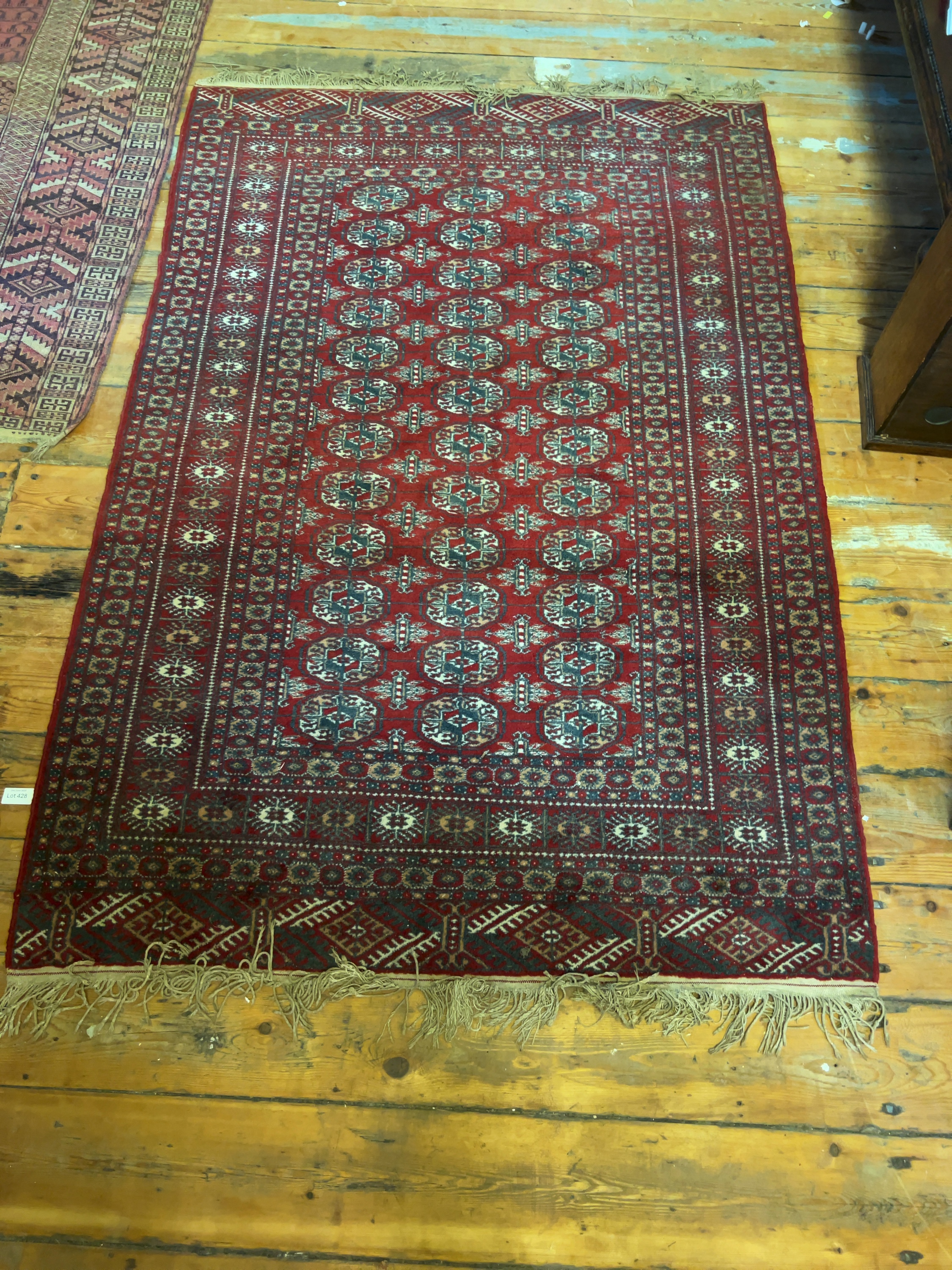 Hand-knotted Pakistani Bokhara Wool Rug