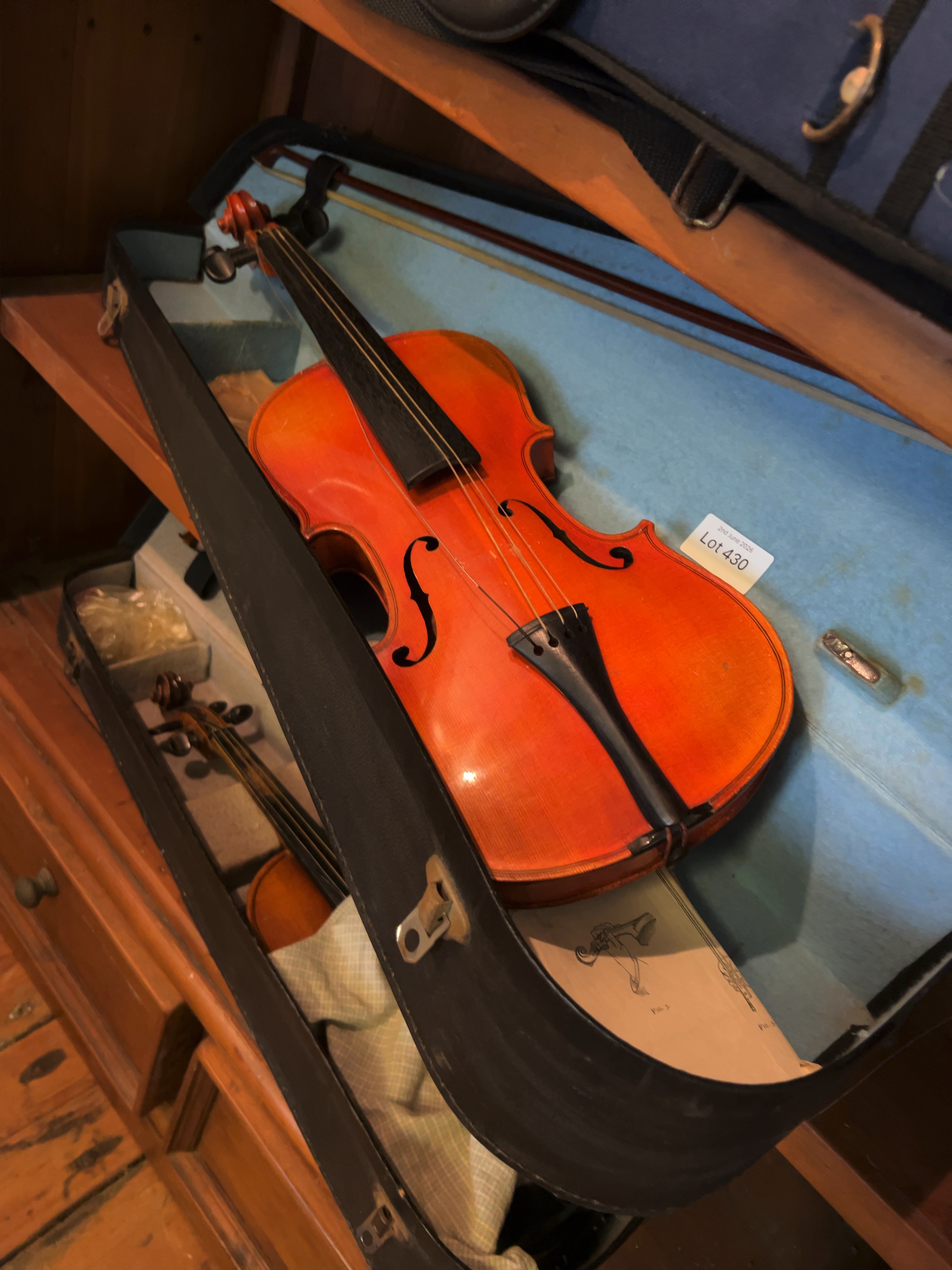 A Late 19th or Early 20th Century Trade Violin Stamped Stainer