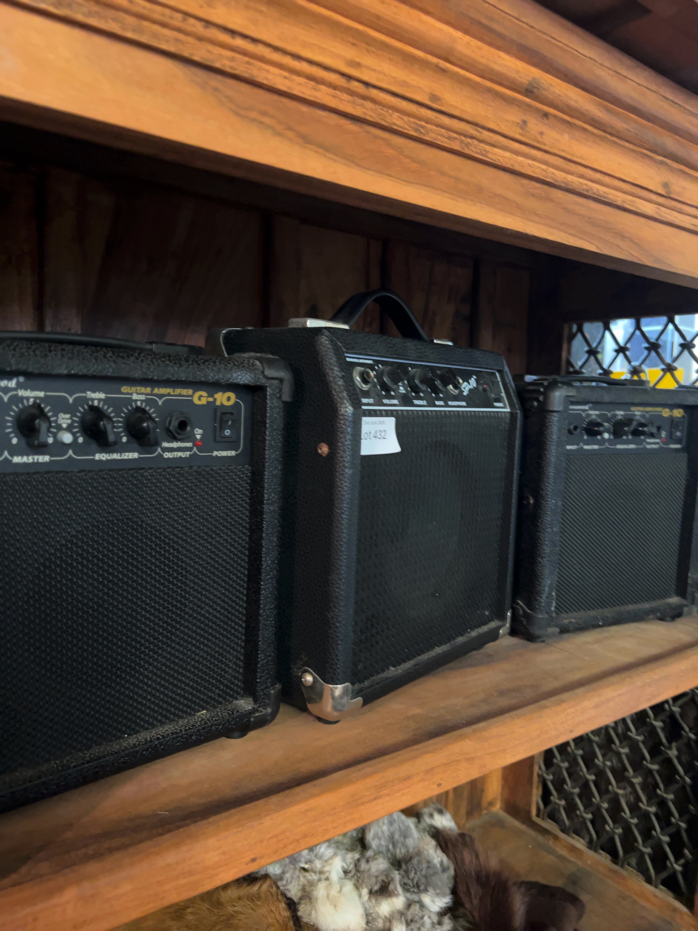 A Trio of Guitar Practice Amplifiers including Burswood G-10 and Fender SP-10 Models
