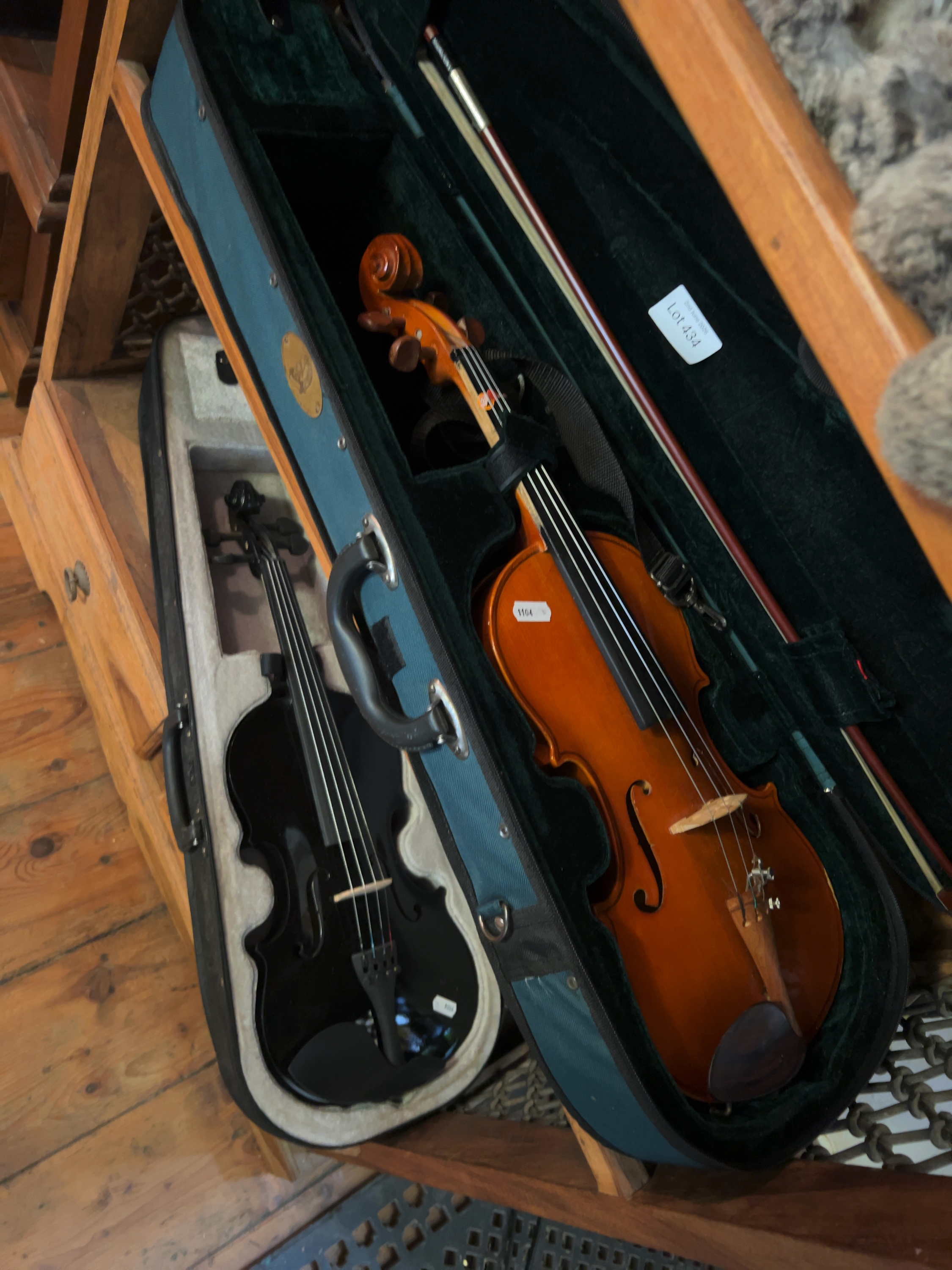 Two Student Violin Outfits Including a Stentor Student 4/4 Violin