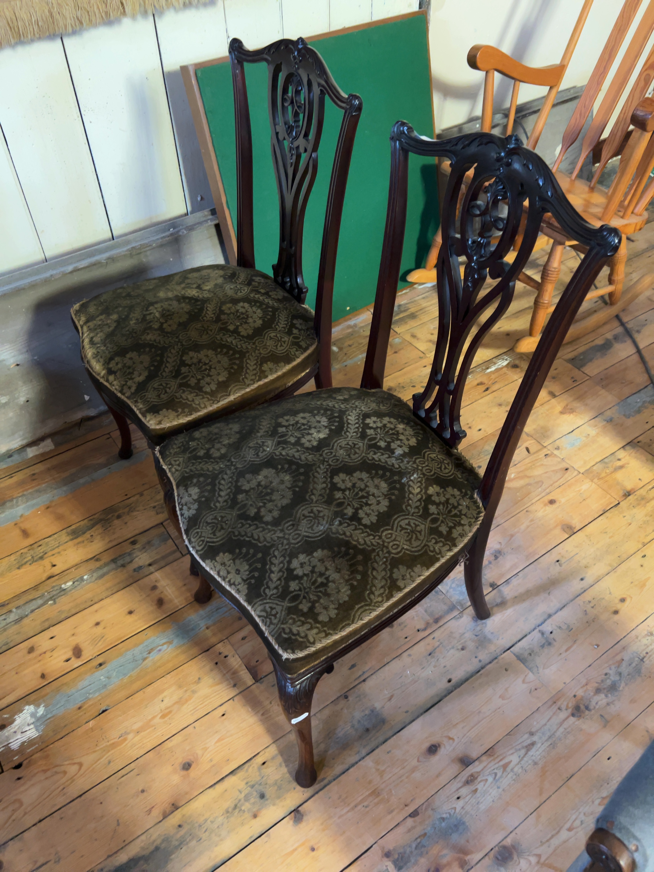A Pair of Mahogany Side Chairs in the George III Style