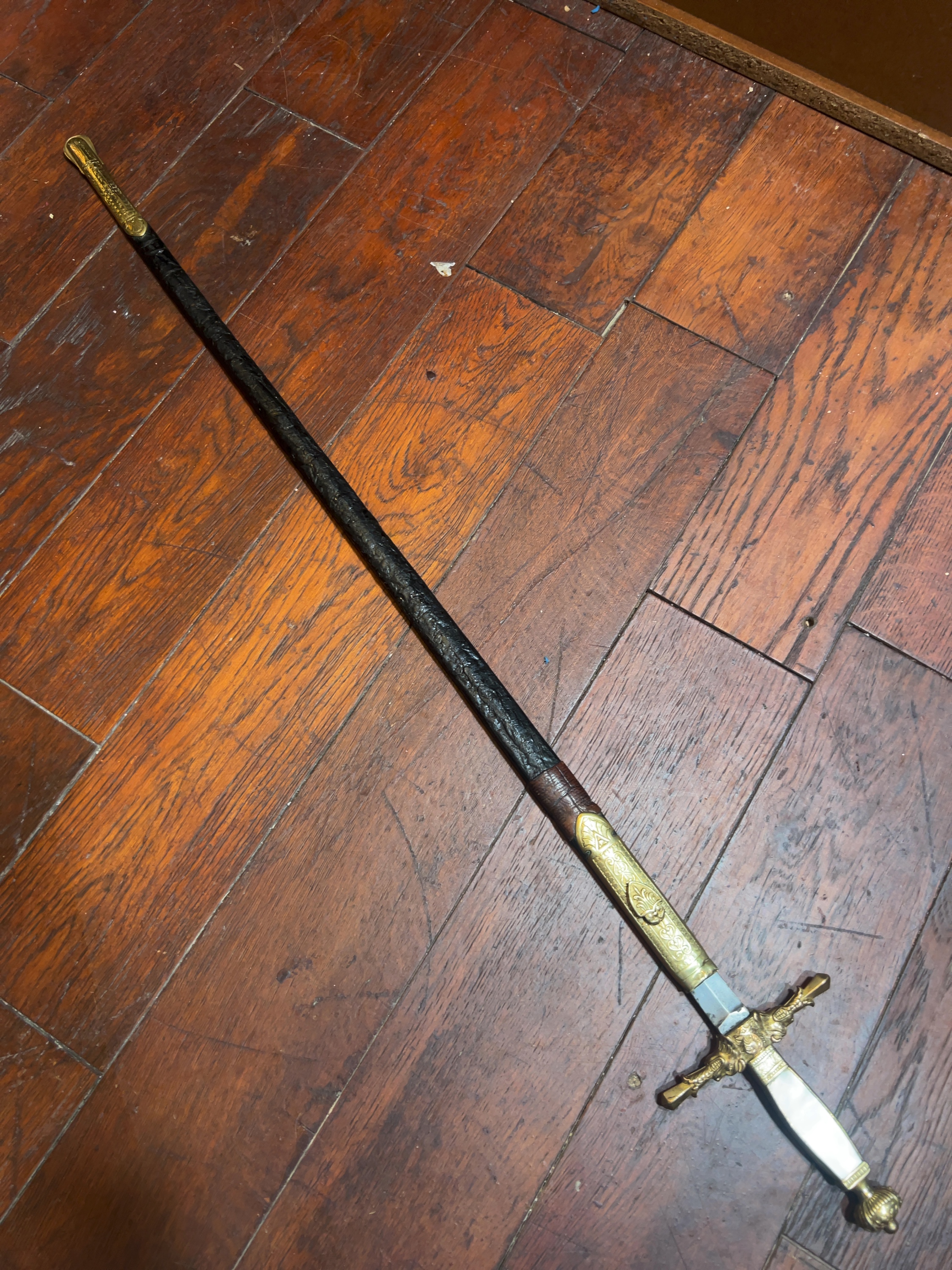 A 19th Century Militia or Masonic Dress Sword with Mother-of-Pearl Grip