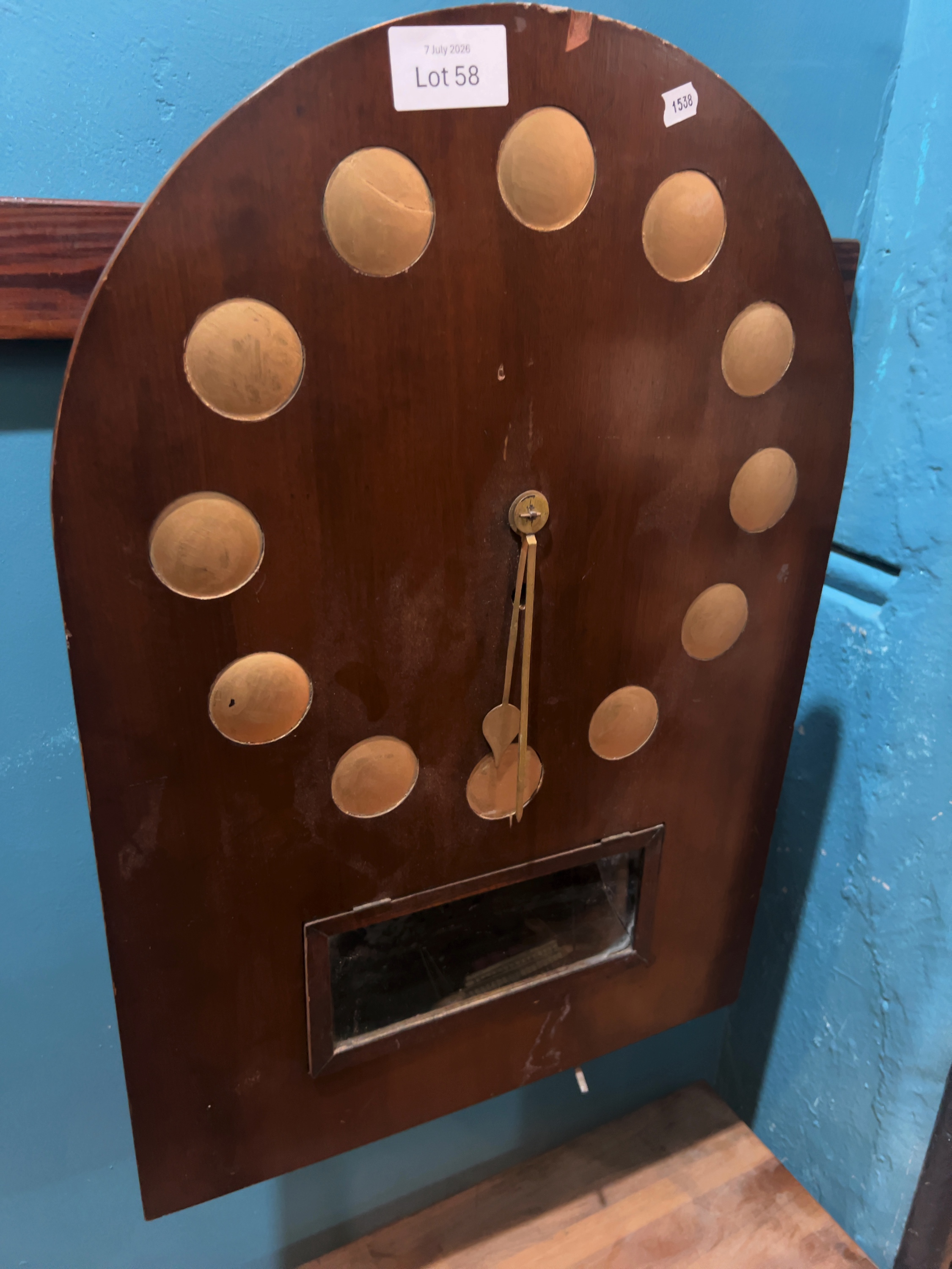 A mid-20th century novelty maritime diorama wall clock
