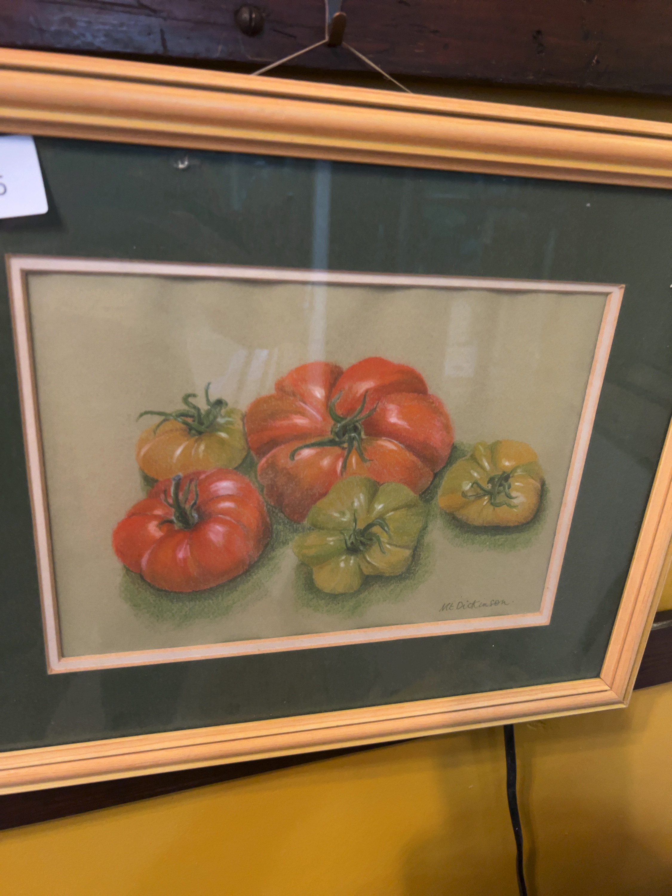 Mt Dickinson, Still Life of Heirloom Tomatoes, Pastel on Paper