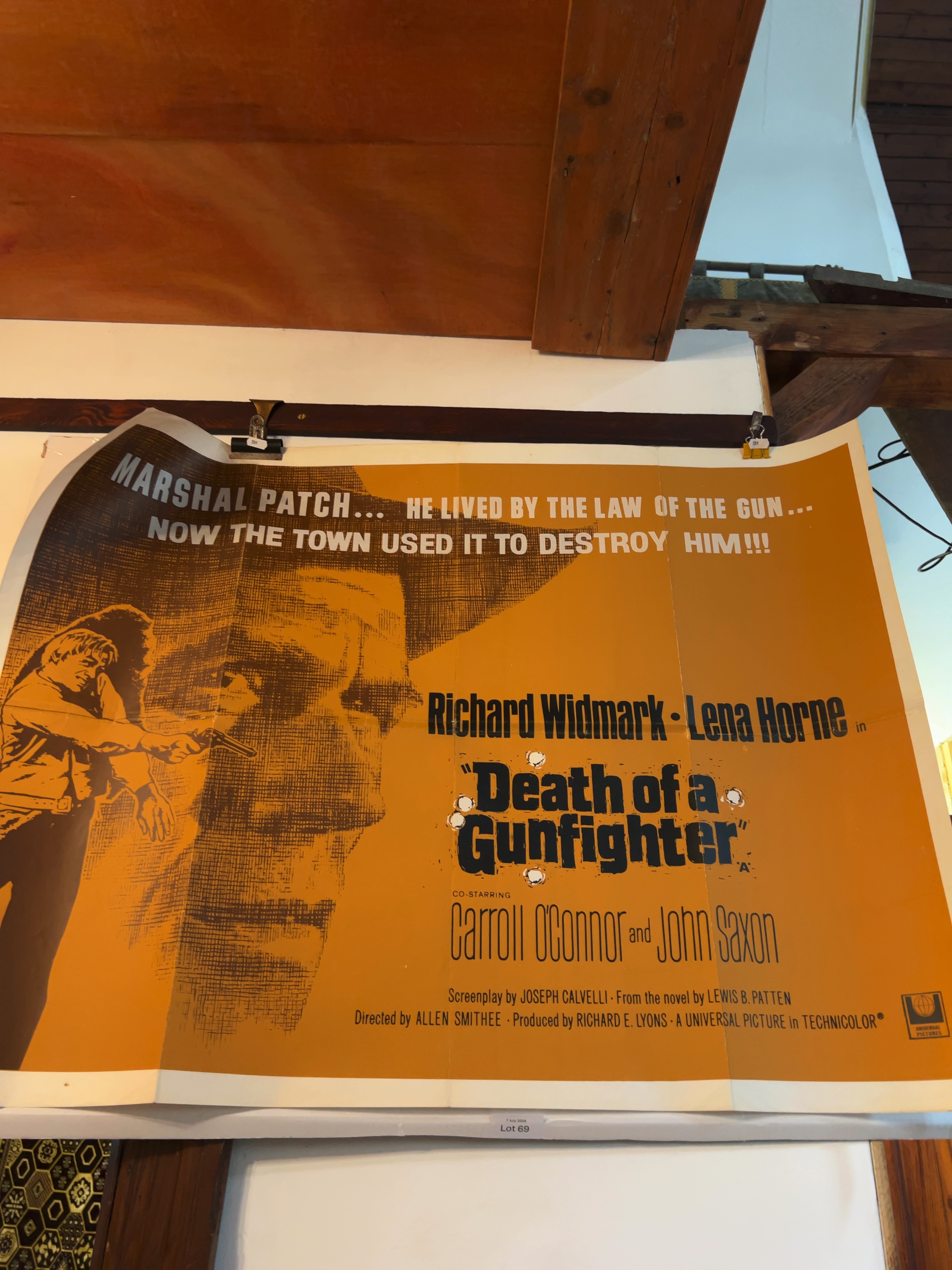 Death of a Gunfighter (1969) Original UK Quad Cinema Poster