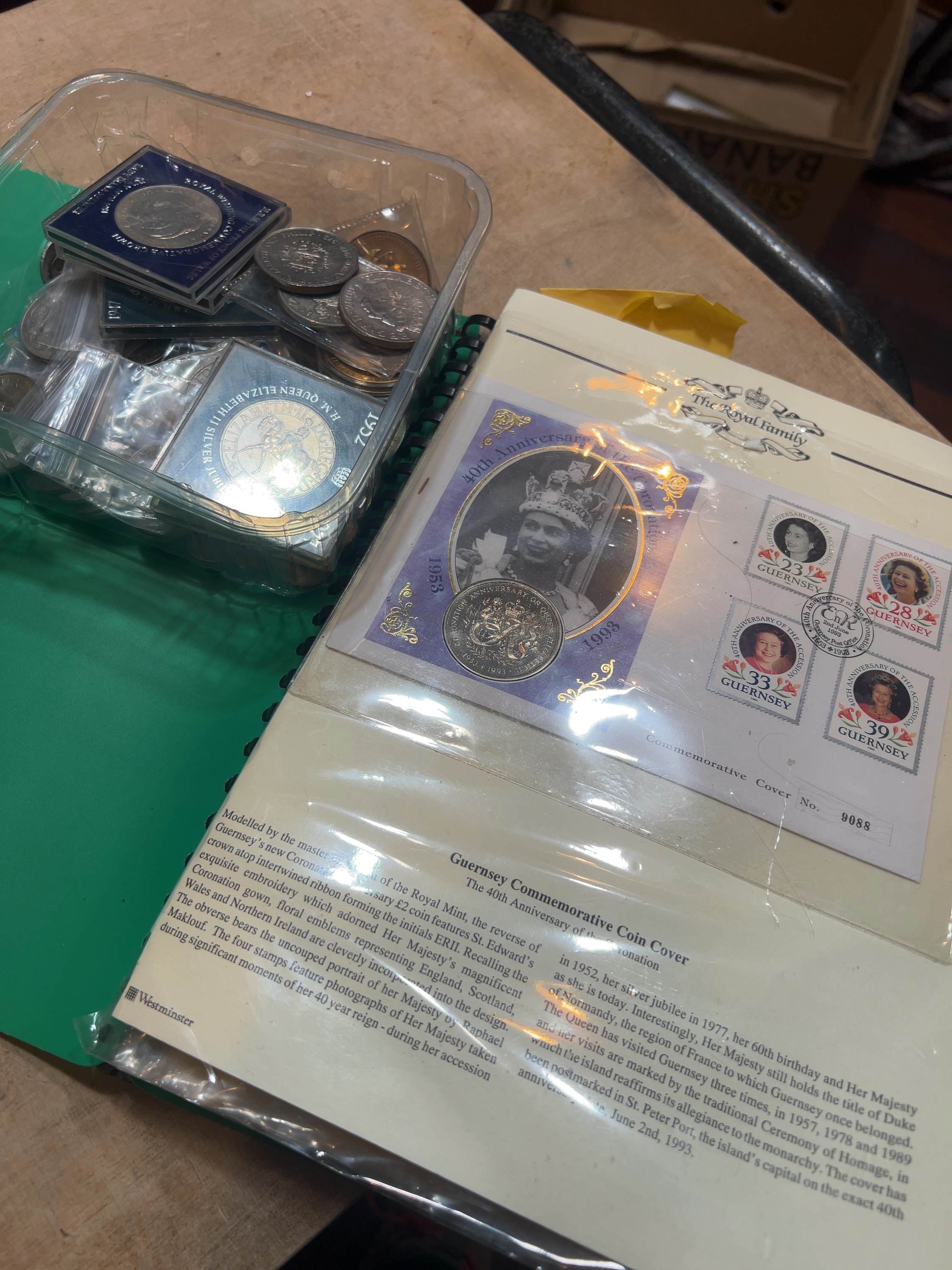 UK Commemorative Coin Covers and Mixed Coins Collection
