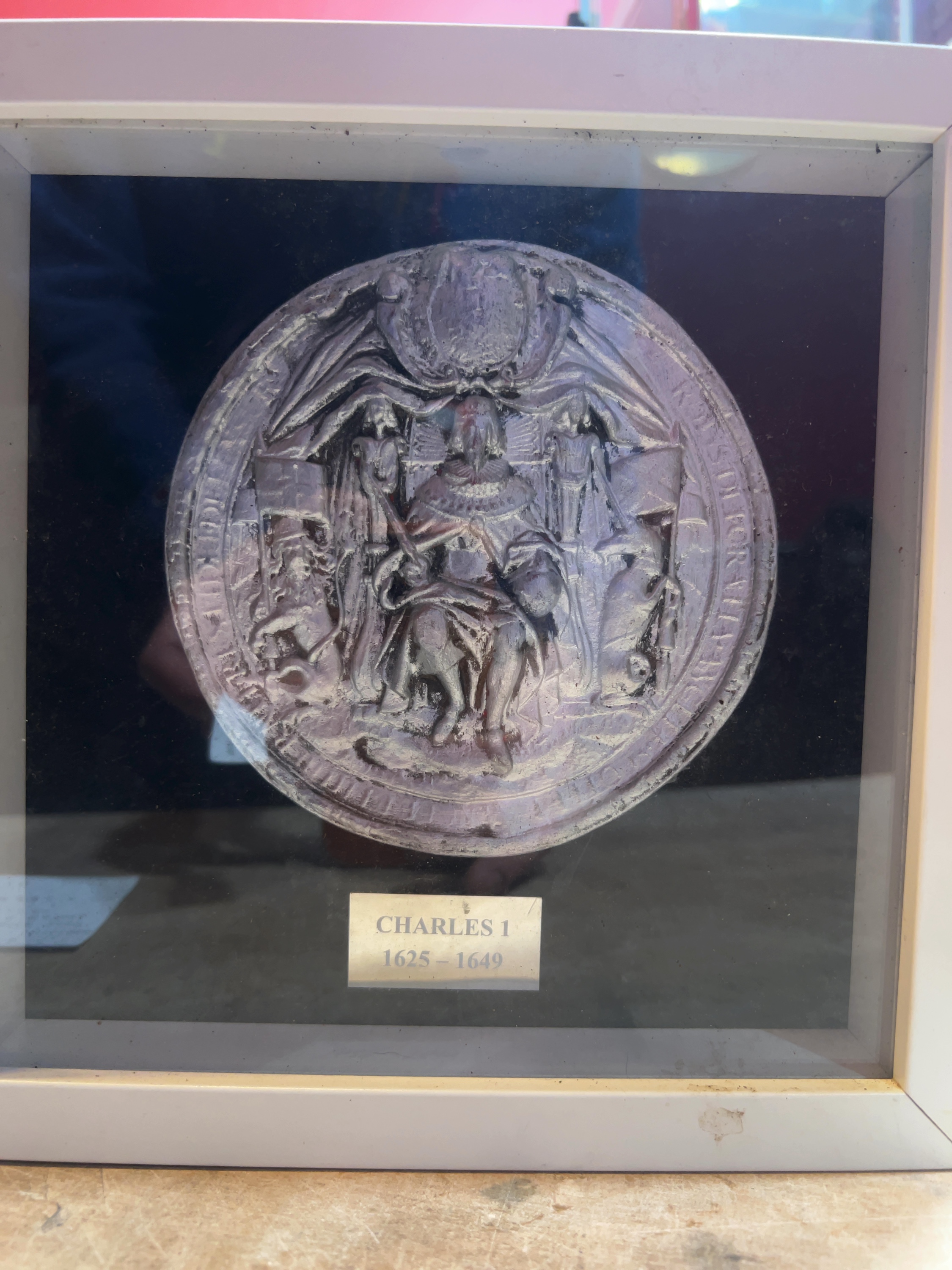 Framed Cast Replica of the Great Seal of King Charles I