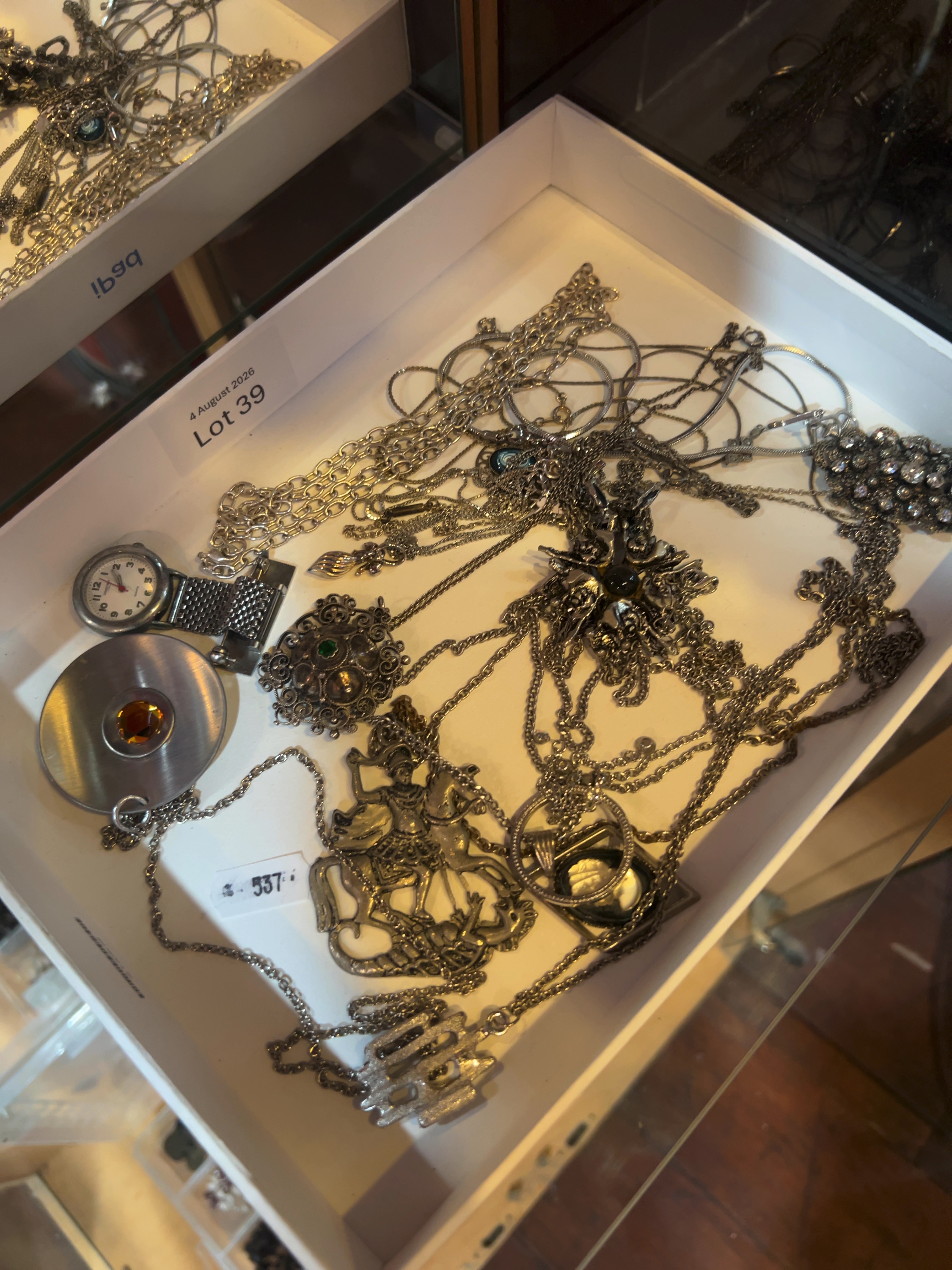 White Metal Jewellery assortment and a Timepiece