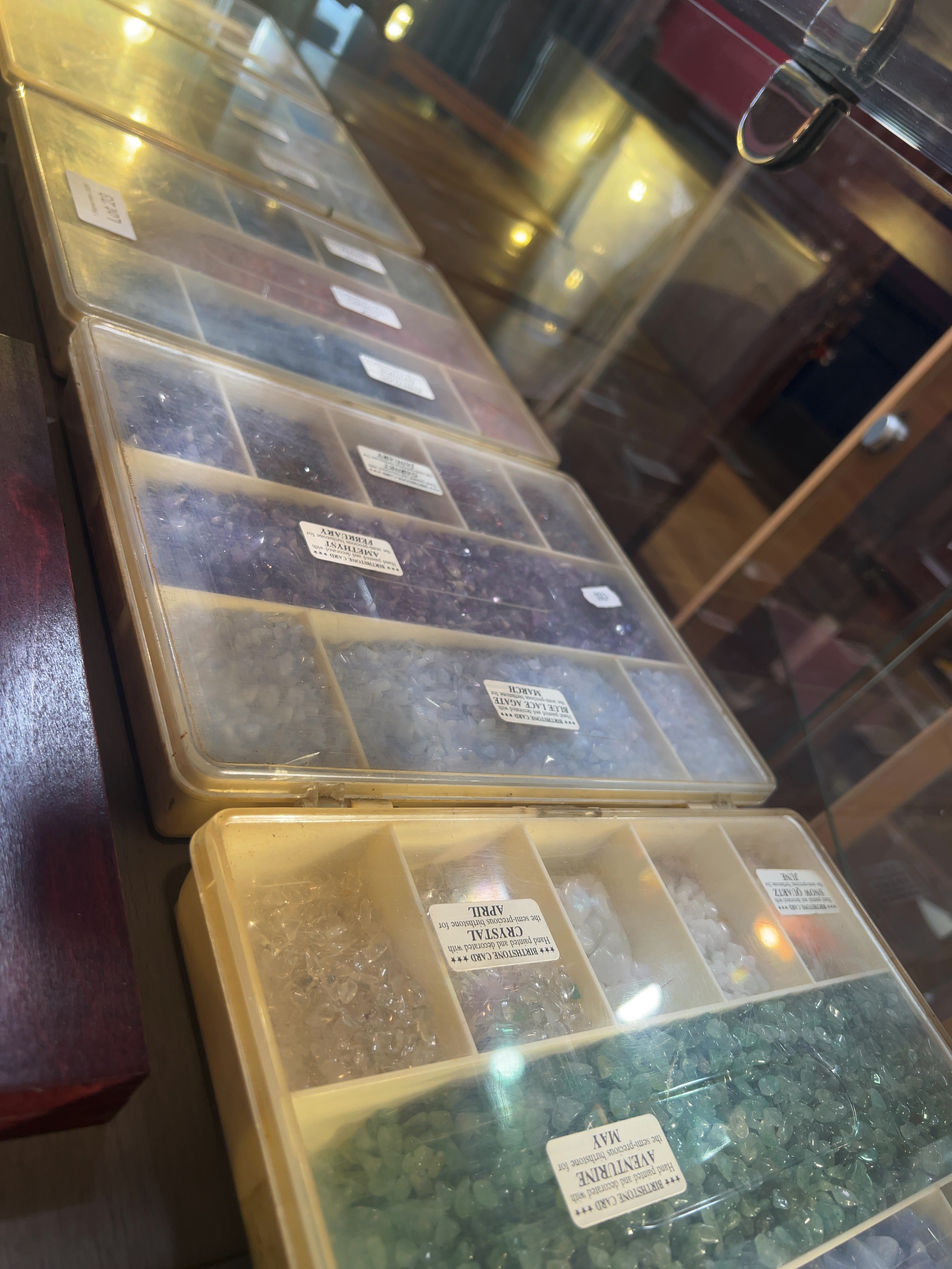 Tumbled Semi-Precious Gemstone Chips Including Amethyst, Garnet, and Tiger's Eye