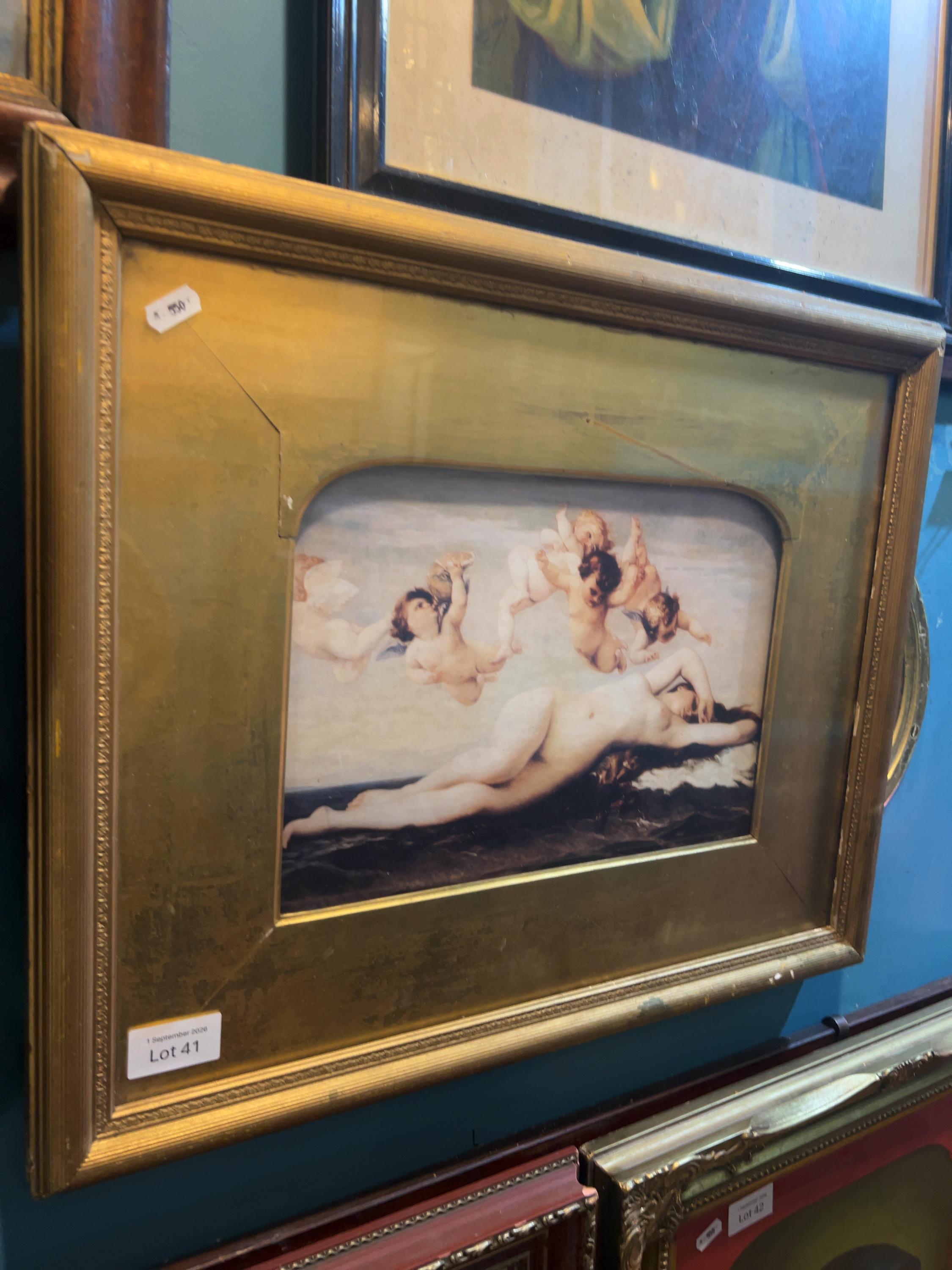 Late 19th Century Alexandre Cabanel Framed Colour Print of 'The Birth of Venus'