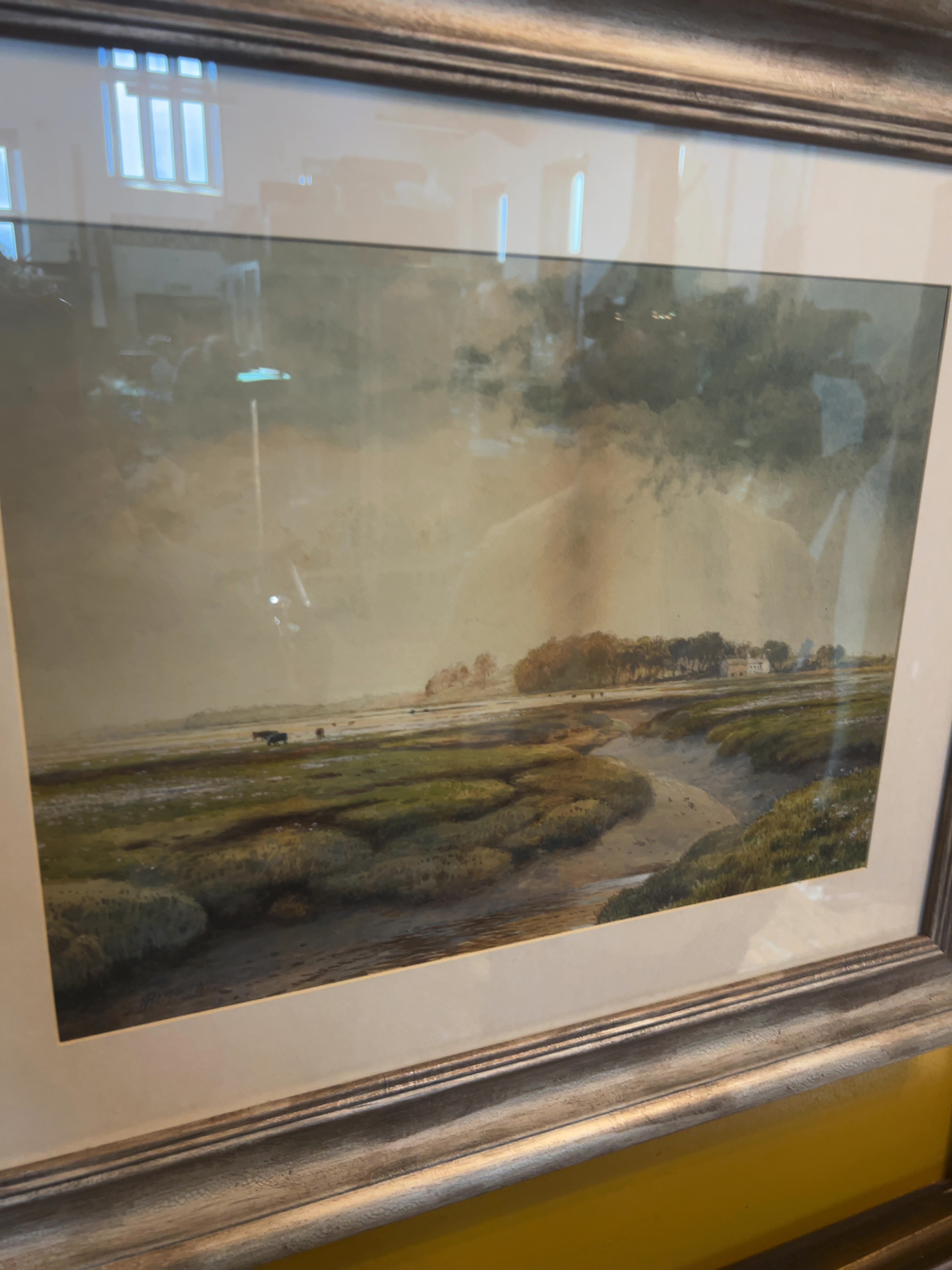 Late 19th-Century Robert Rampling Watercolor on Paper of Sunderland Point