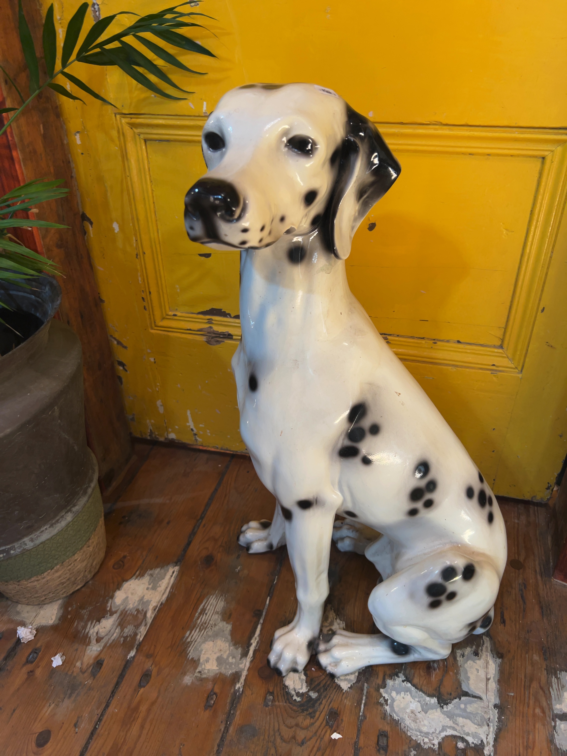 Mid-Century Style Composite Dalmatian Dog Statue