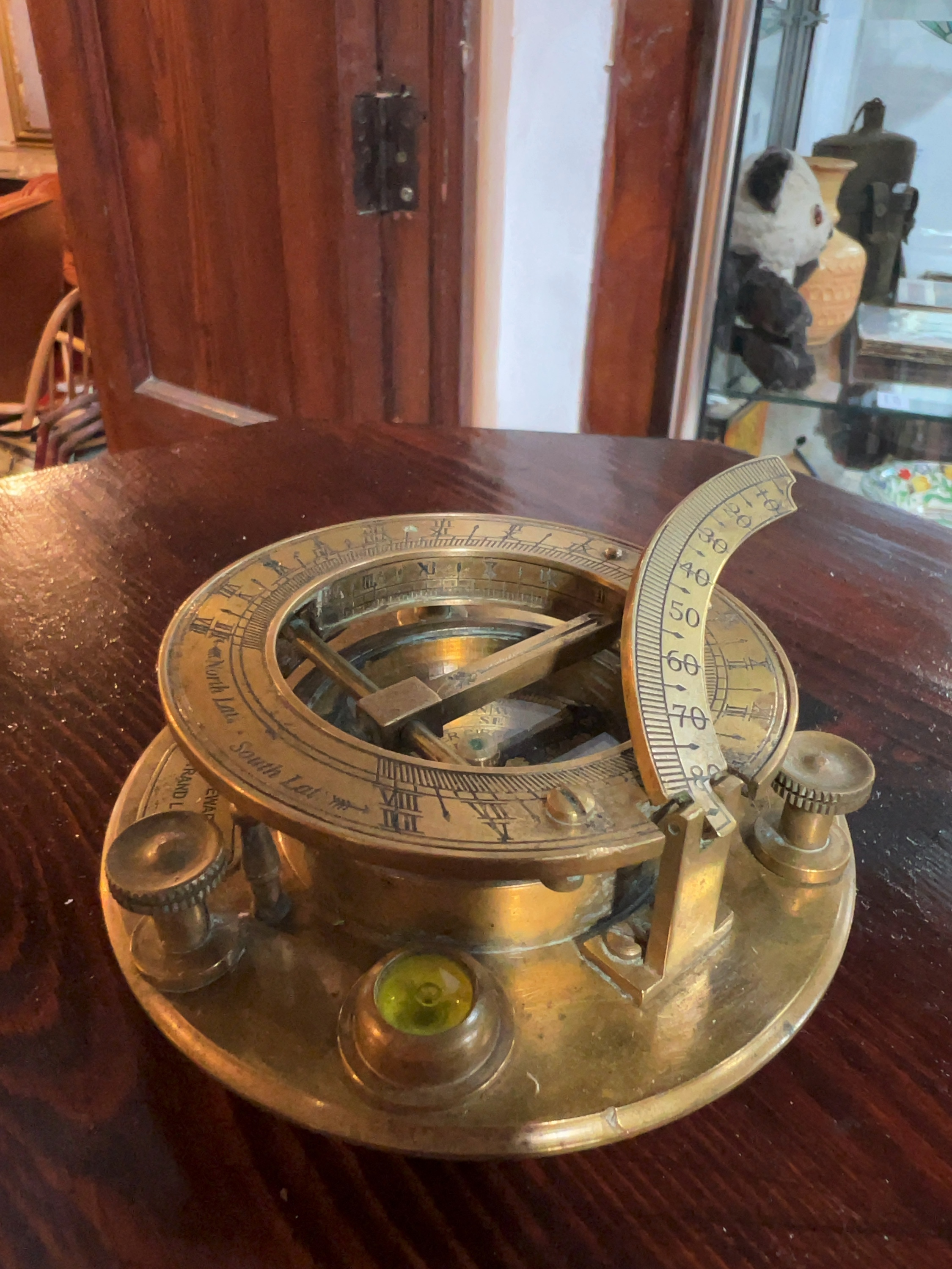 1919 J.H. Steward Ltd Brass British Military Universal Equinoctial Ring Dial and Compass