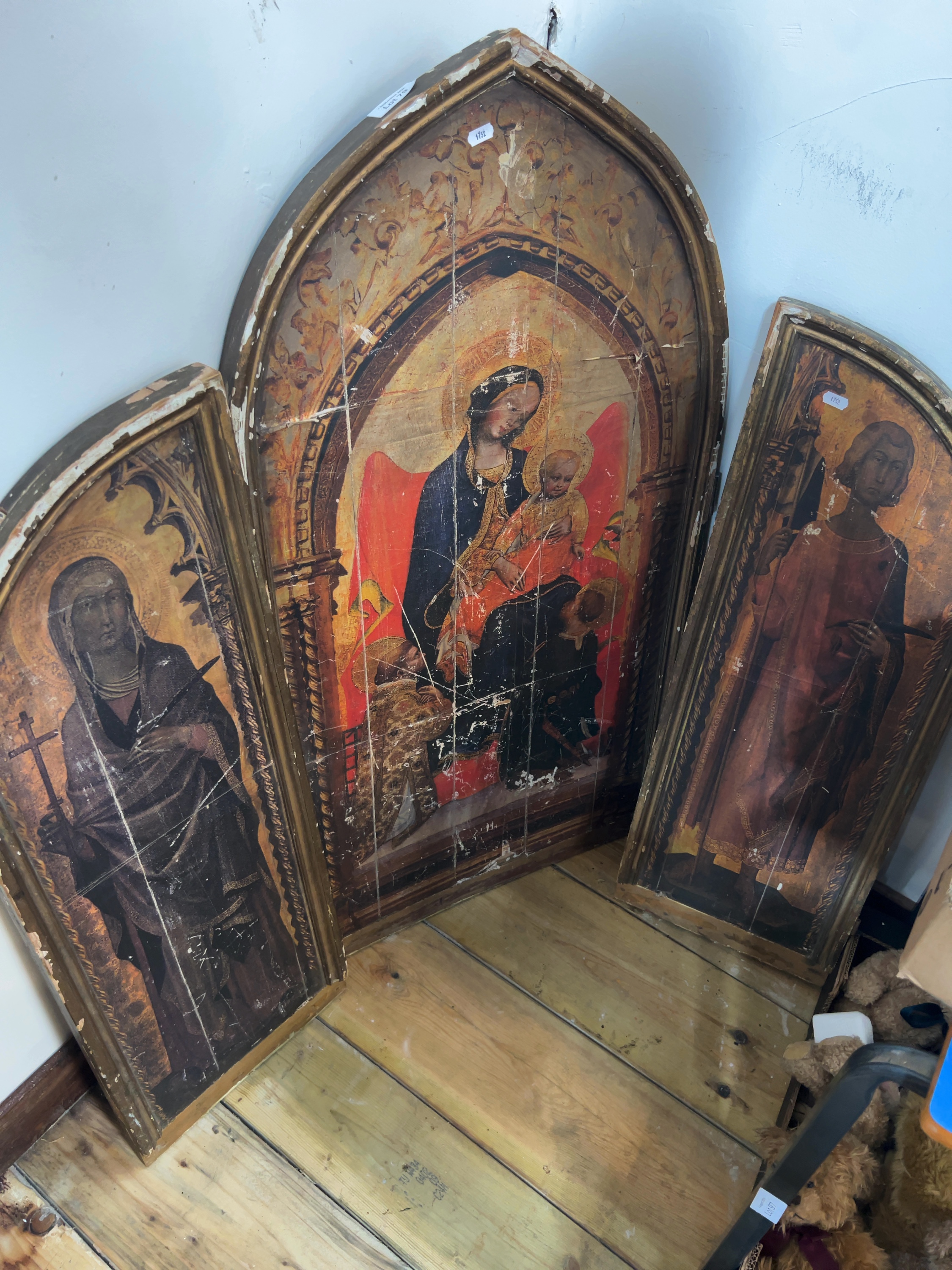 Three 19th Century Decorative Panels in the Florentine Gothic Manner