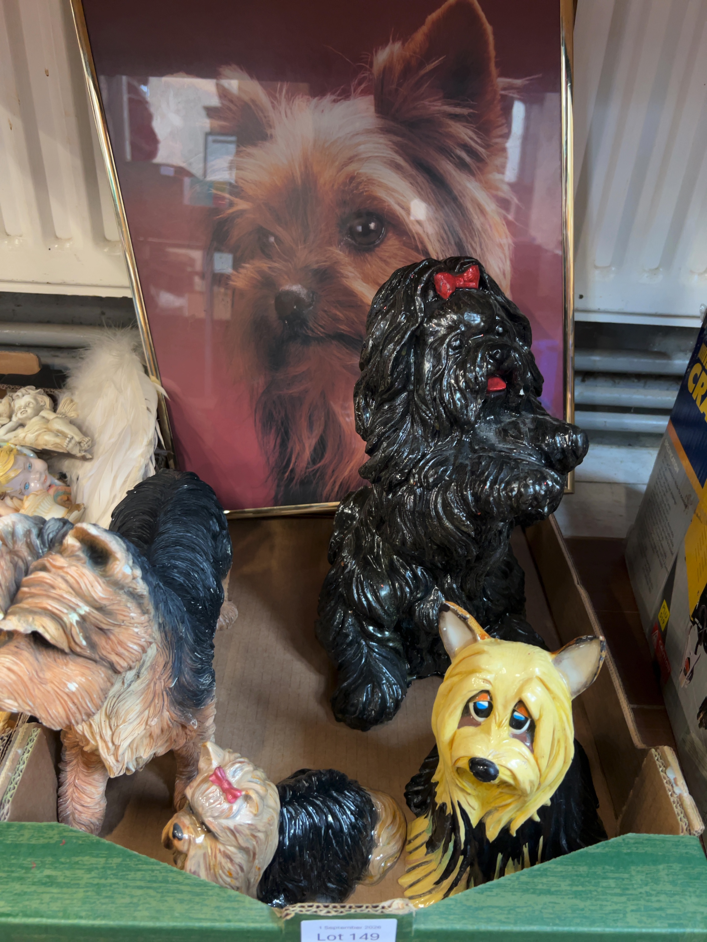 Yorkshire Terrier-Themed Decorative Items Including A Signed Joel Kirk Print