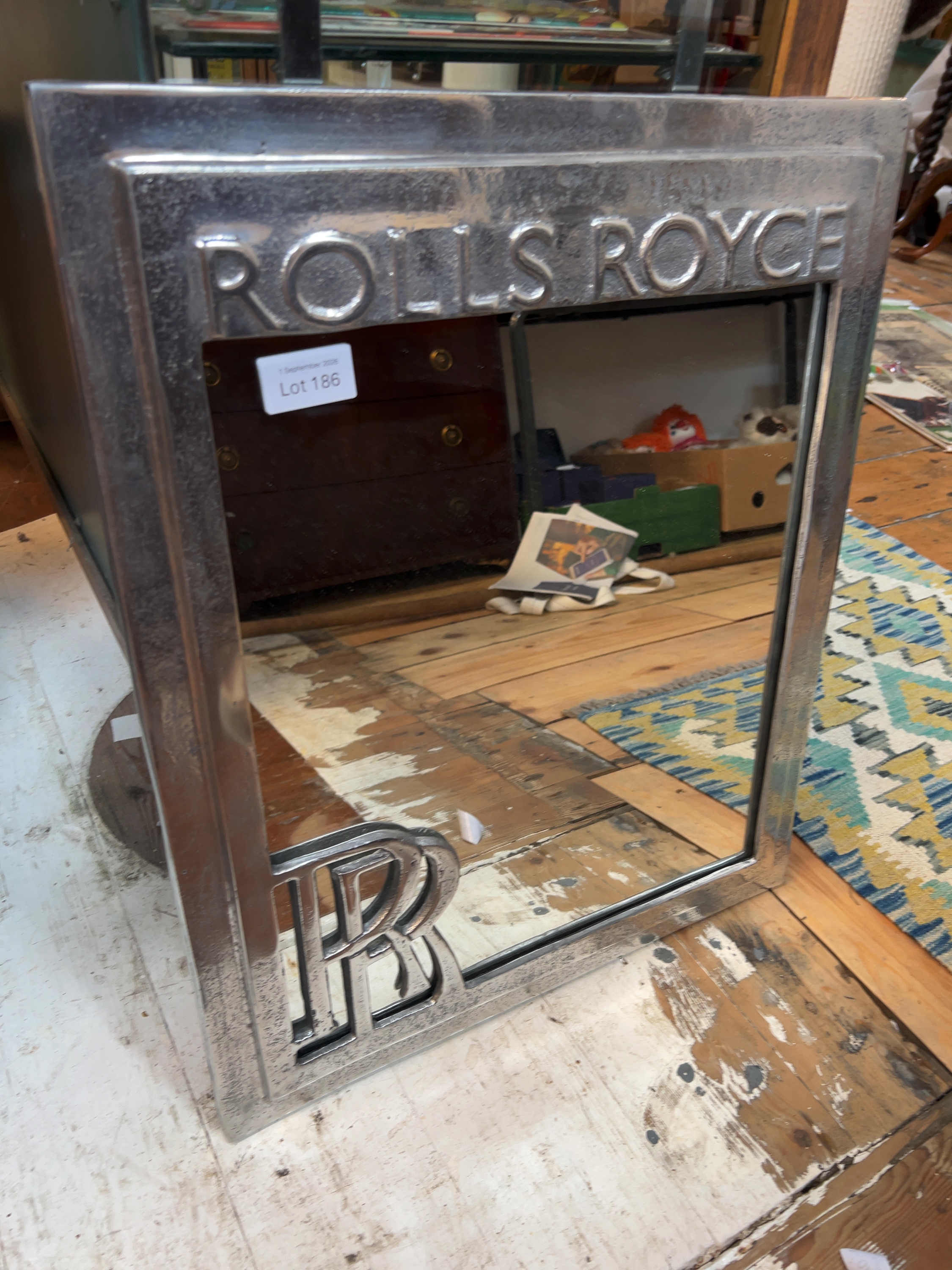 Rolls-Royce Polished Cast Metal Wall Mirror