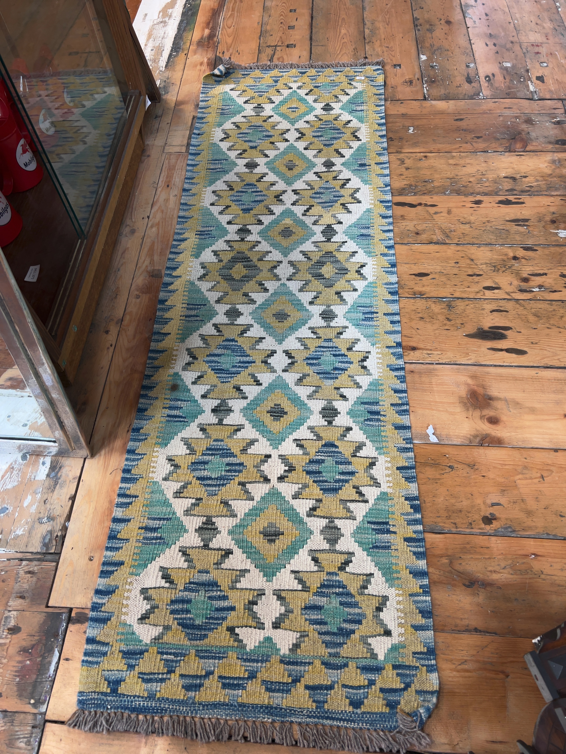 Contemporary Tribal Wool Kilim Runner