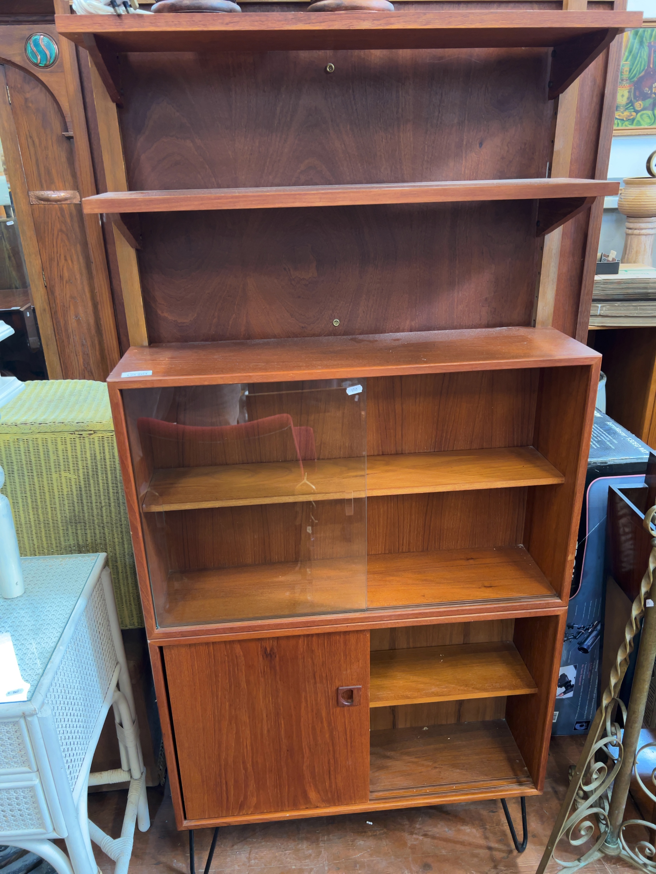 Mid-Century Modern Teak-Veneered Room Divider
