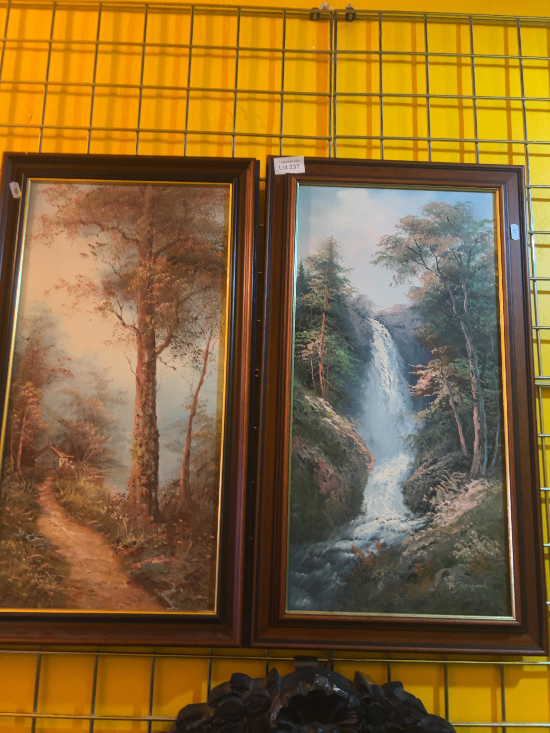 Two Late 20th-century R. Danford Oil on Canvas Board Landscape Paintings
