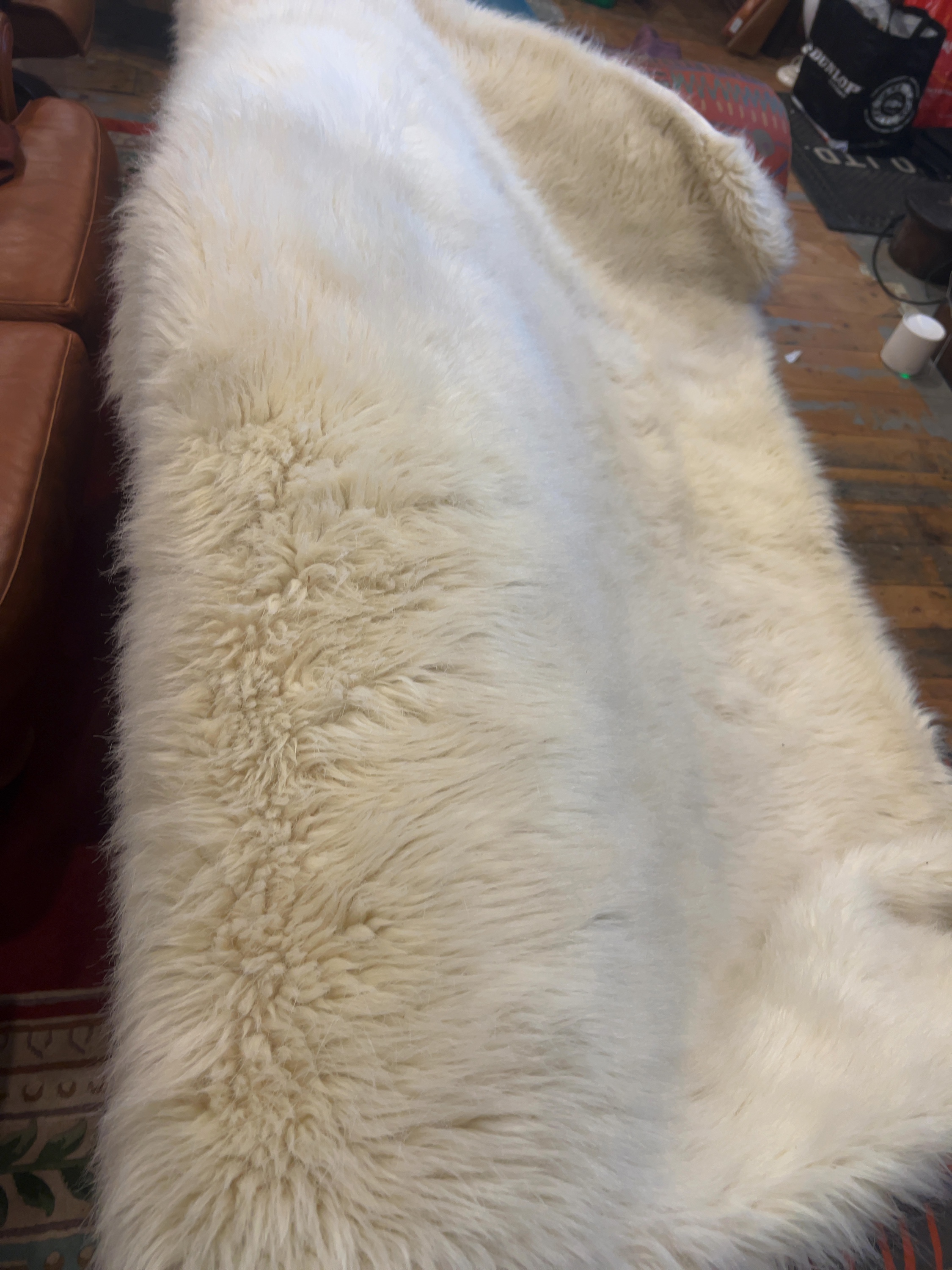 Multi-Pelt Long Wool Shaggy Sheepskin Area Rug