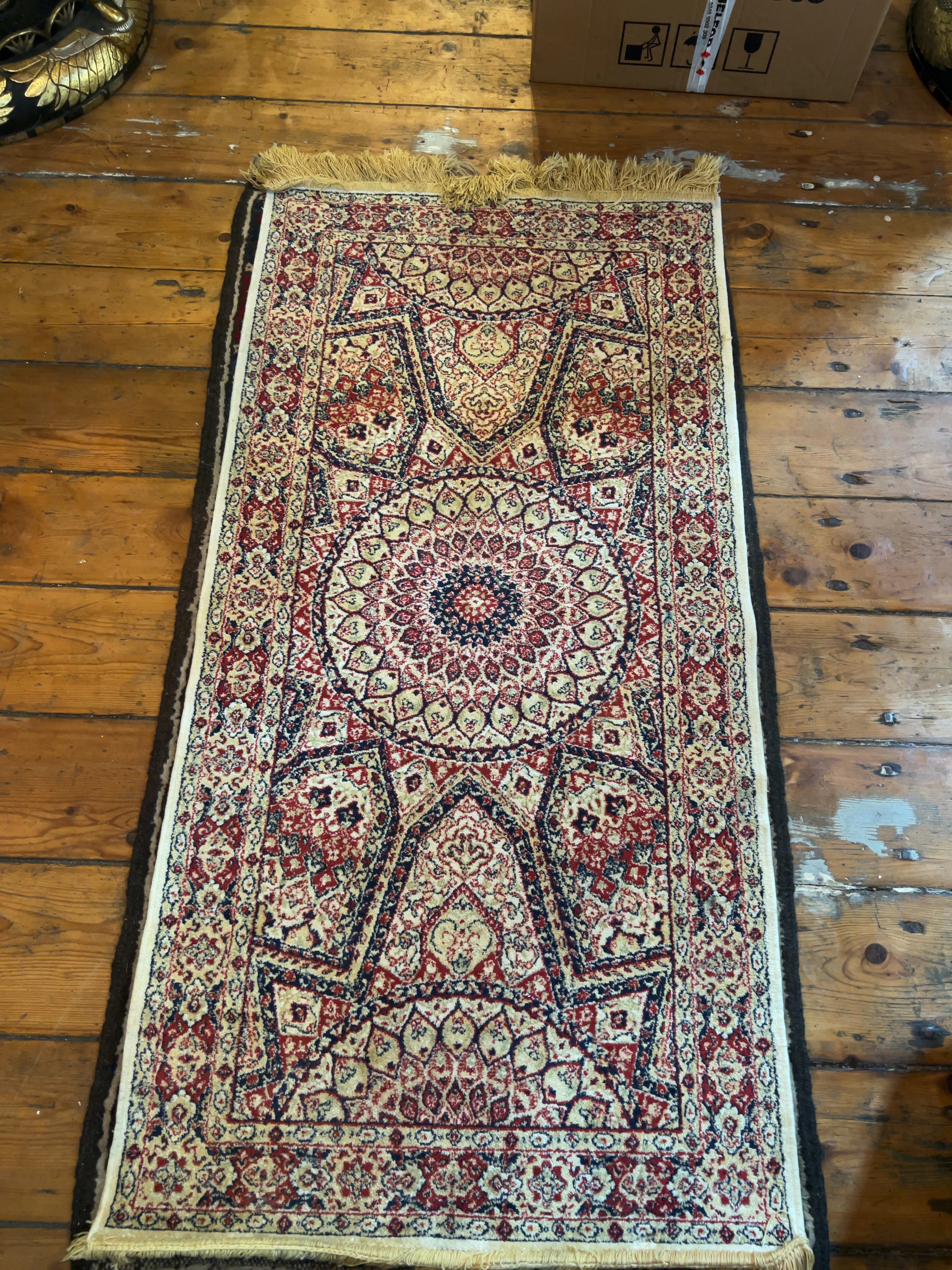 Modern Persian-Style Machine-Made Runner Rug