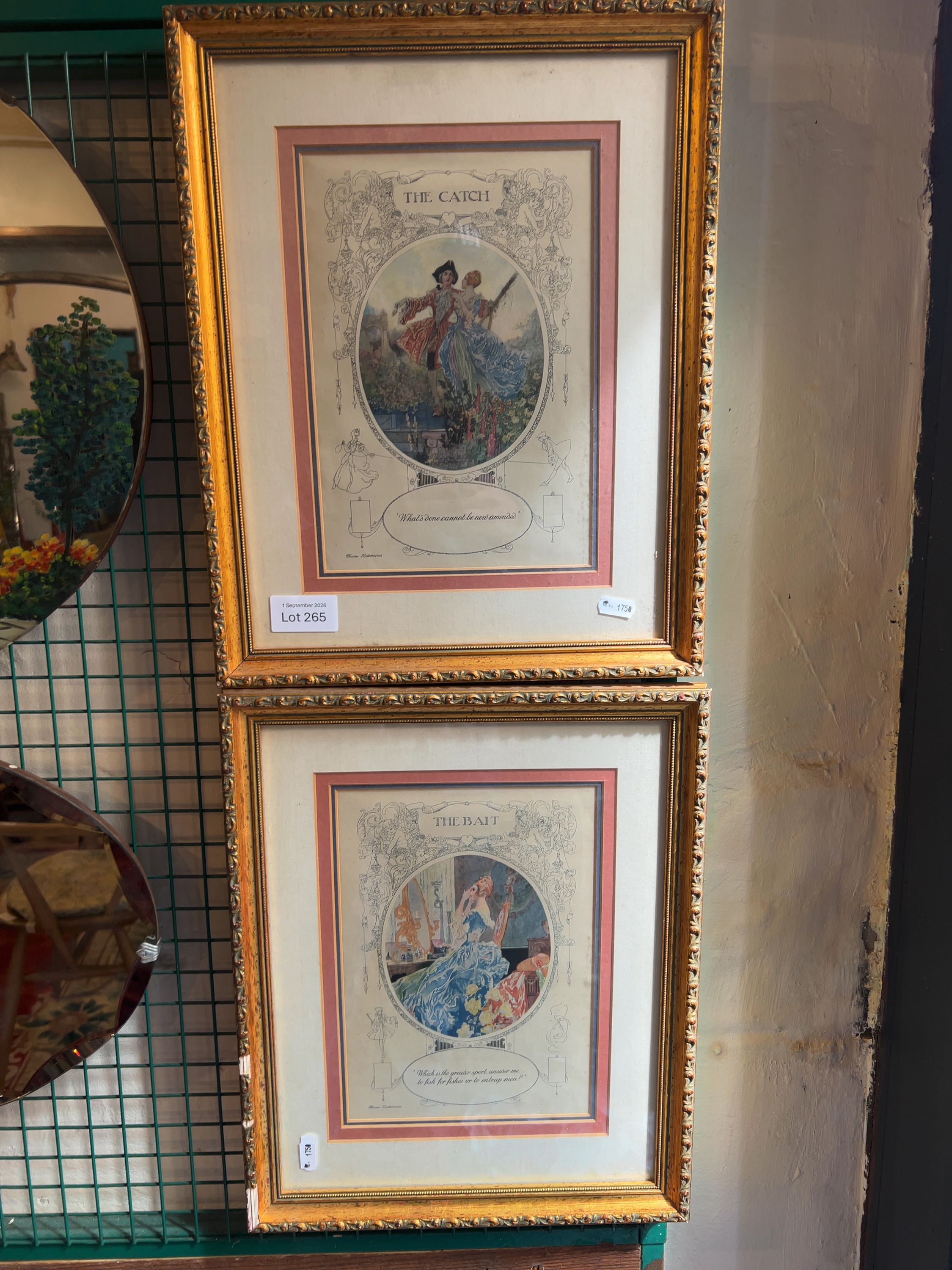 Two Early 20th-Century Charles Robinson Colour Lithographs entitled The Catch and The Bait