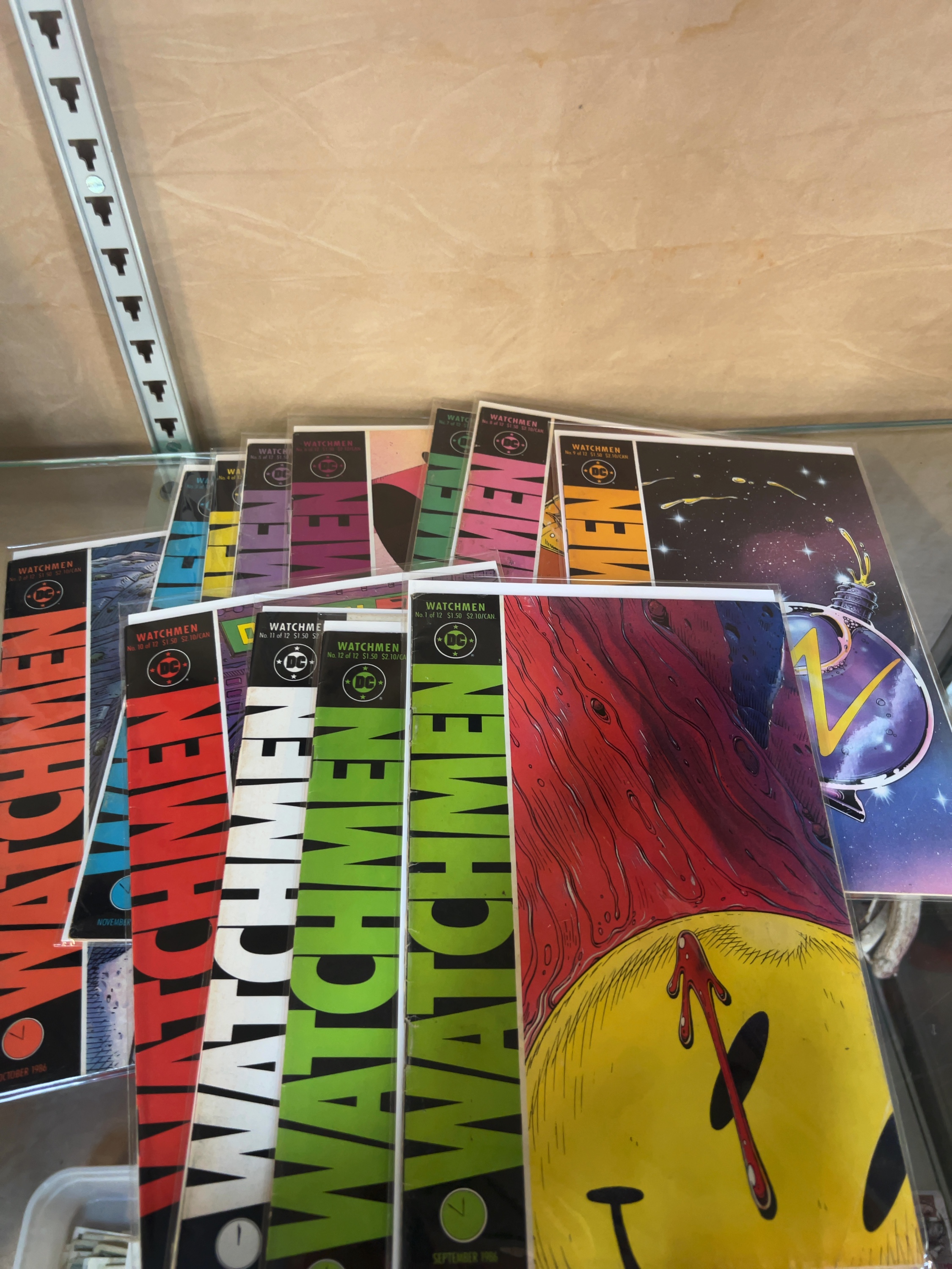 A Set Of Copper Age DC Comics Watchmen Issue Numbers 1 to 12 First Printing Comic Books