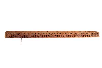 A CARVED WOODEN ARCHITECTURAL FRIEZE PANEL, PROBABLY SPANISH OR NORTH AFRICAN. Possibly North 