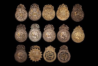 A COLLECTION OF EGYPTIAN METAL WEIGHTS. Possibly Cairo, Ca.19th-20th century AD. A group of 15 