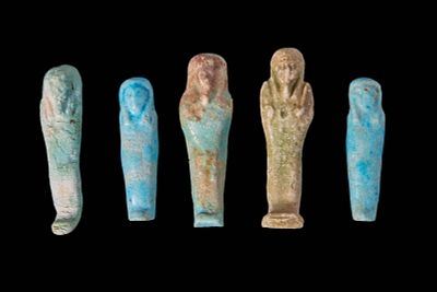COLLECTION OF EGYPTIAN FAIENCE USHABTIS. Third Intermadiate Period to the Ptolemaic Period, Ca.