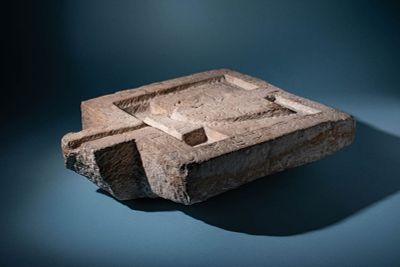 EGYPTIAN LIMESTONE FUNERARY OFFERING TABLE OF THE LADY MERET-TETI. Old Kingdom, VI Dynasty 