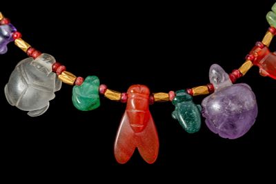 EGYPTIAN STONE AND FAIENCE BEAD NECKLACE - EX CHRISTIE'S. New Kingdom to Ptolemaic Period, Ca. 
