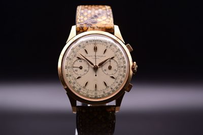 Girard-Perregaux 18K Pink Gold Chronograph with Signed Girard Perregaux Movement Supplied by Excelsi