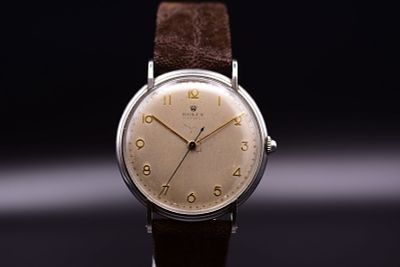 Rolex Snapback Ref 4371 1950's Vintage Precision Dress Watch Men's Large Size Manual. c. 