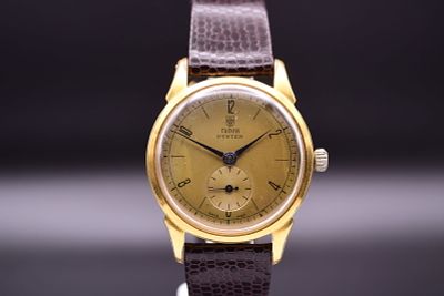 Tudor "Oyster" Ref. 4540 Gold Plated Manual Wristwatch with Small Seconds, C.1950's. C. 1950BA 