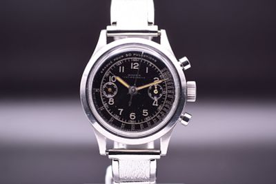 Moeris Chronograph Pulsomter Men's Wristwatch C.1940's Very Rare Watch. C.1940'sABA fine and 