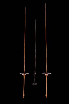 GROUP OF OCEANIC HAIRPINS. Ca. 19th - early 20th century AD. A group of three elongated hairpins 