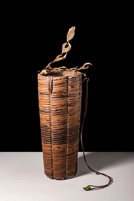 WOVEN PALM ARMBAND. Ca. 19th - early 20th century AD. An elongated woven palm armband, formed 