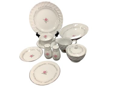 Royal Swirl Dinnerware. 60 pieces + extra. 5 piece setting for 12 with extra cups and saucers . 