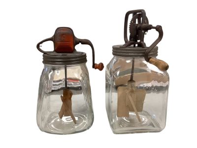 Butter Churns Lot of 2. Dazey Churn No. 60. Crank mechanism turns and is complete. Standard 